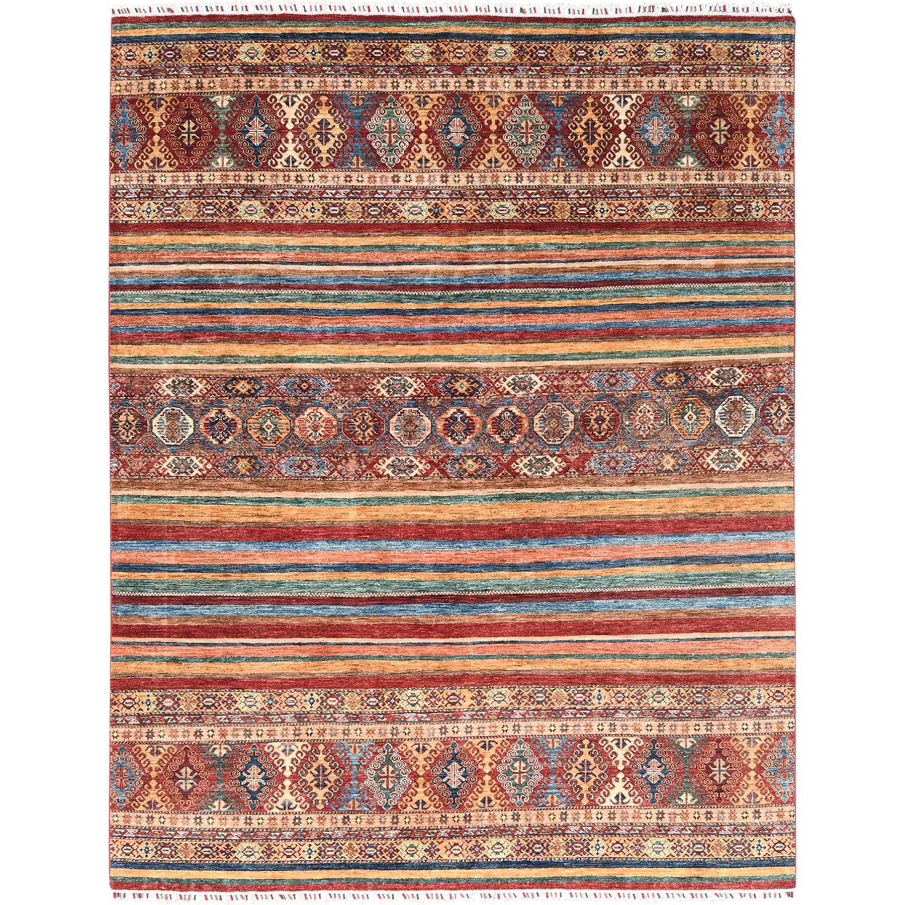  Wool Hand-Knotted Area Rug 8'0