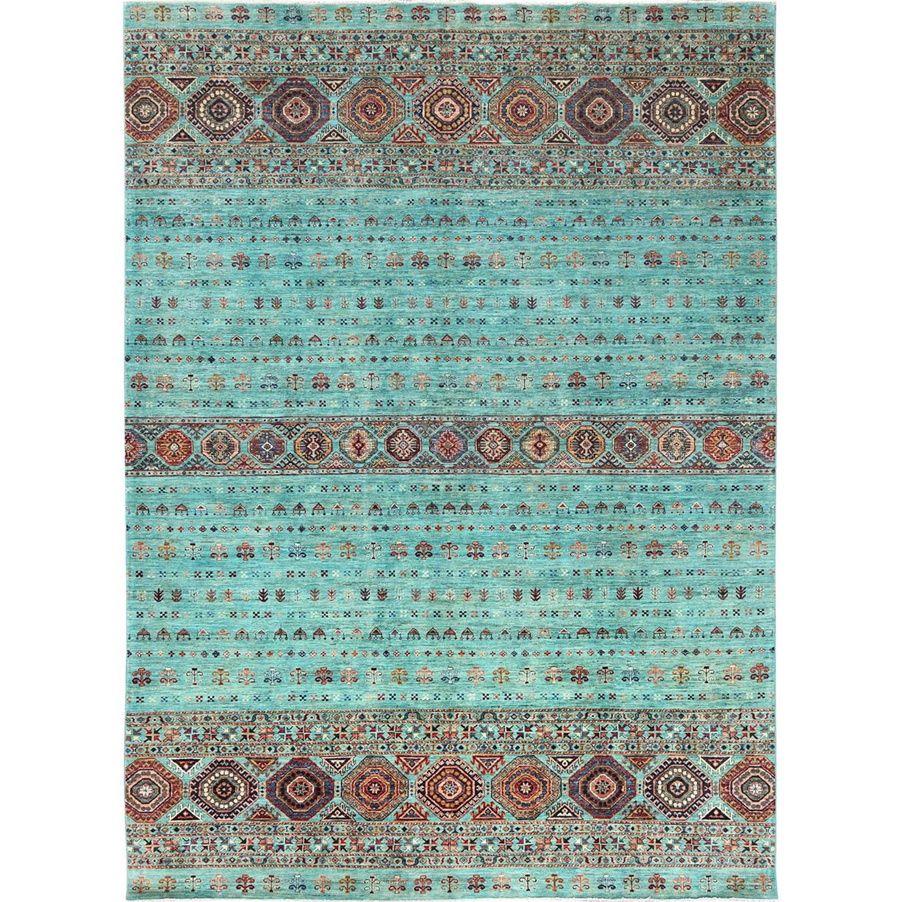  Wool Hand-Knotted Area Rug 8'8