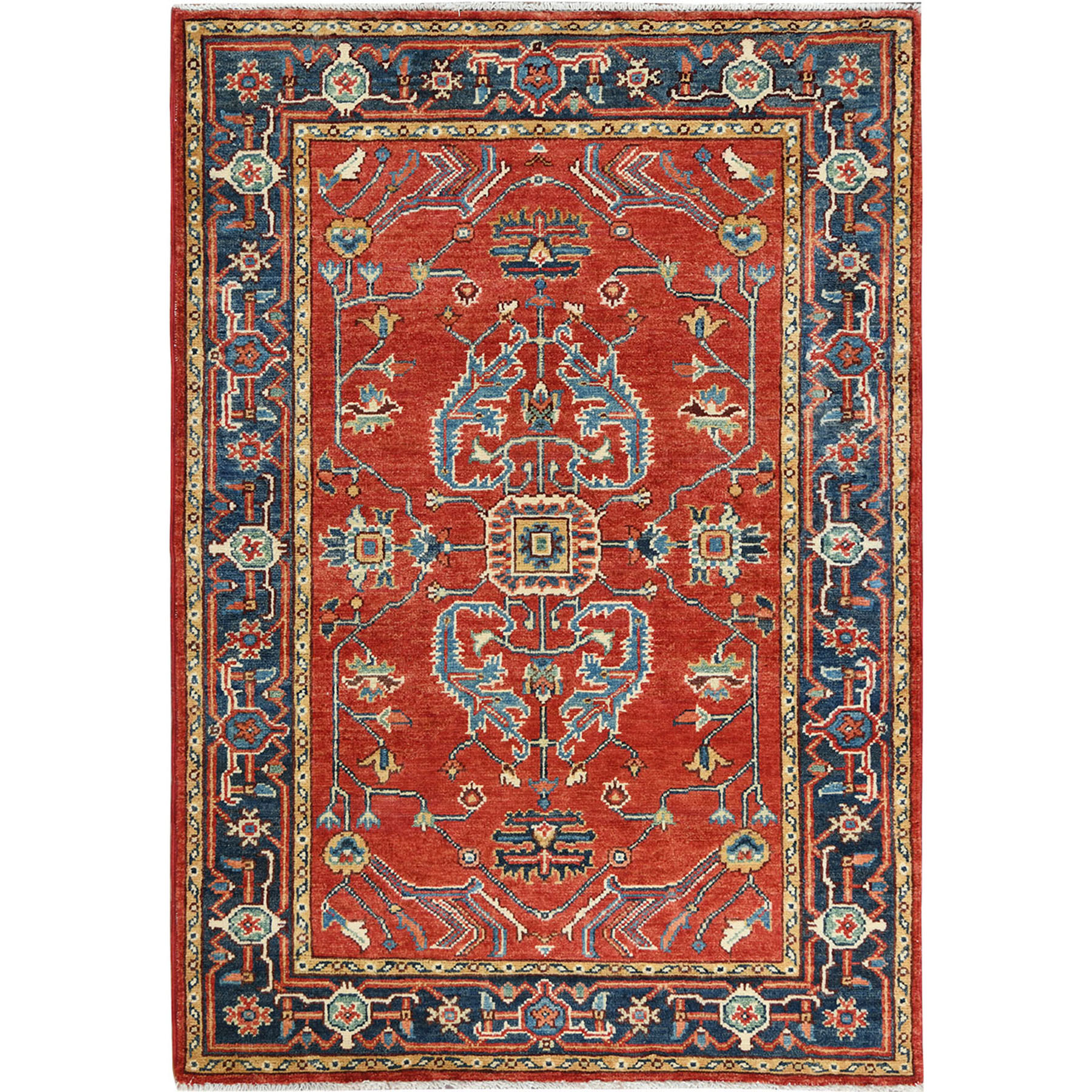  Wool Hand-Knotted Area Rug 3'1