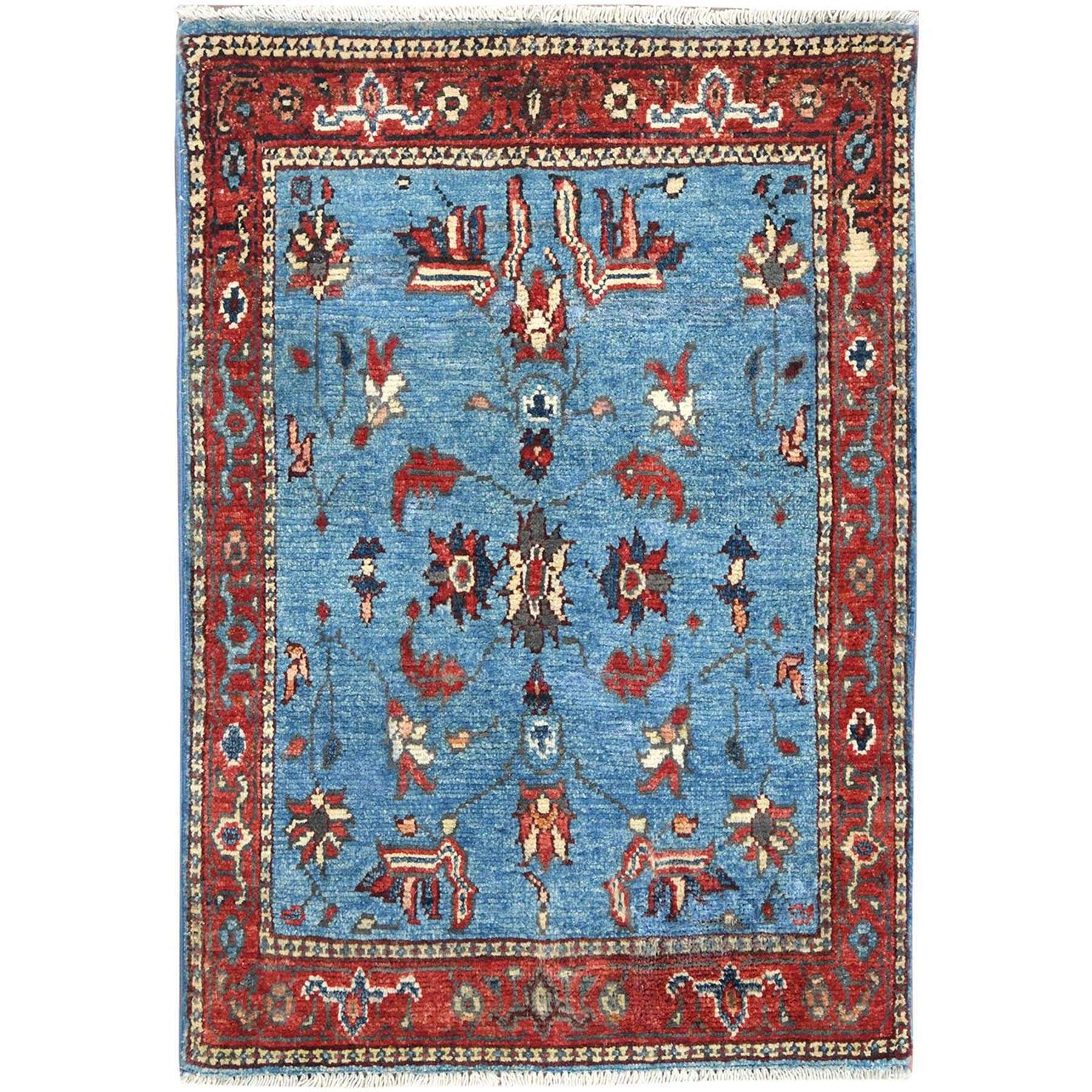  Wool Hand-Knotted Area Rug 2'1