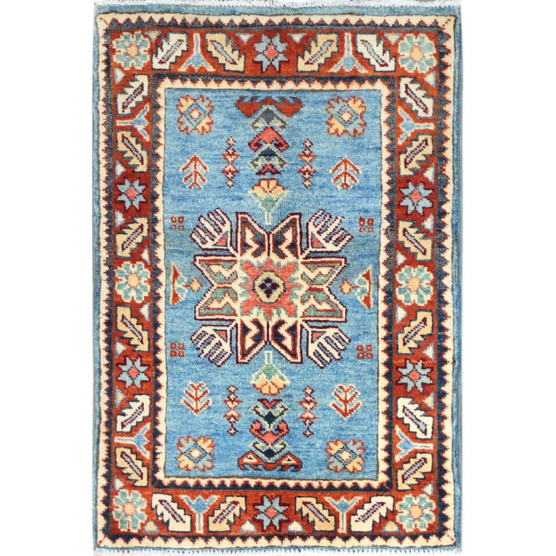  Wool Hand-Knotted Area Rug 1'10