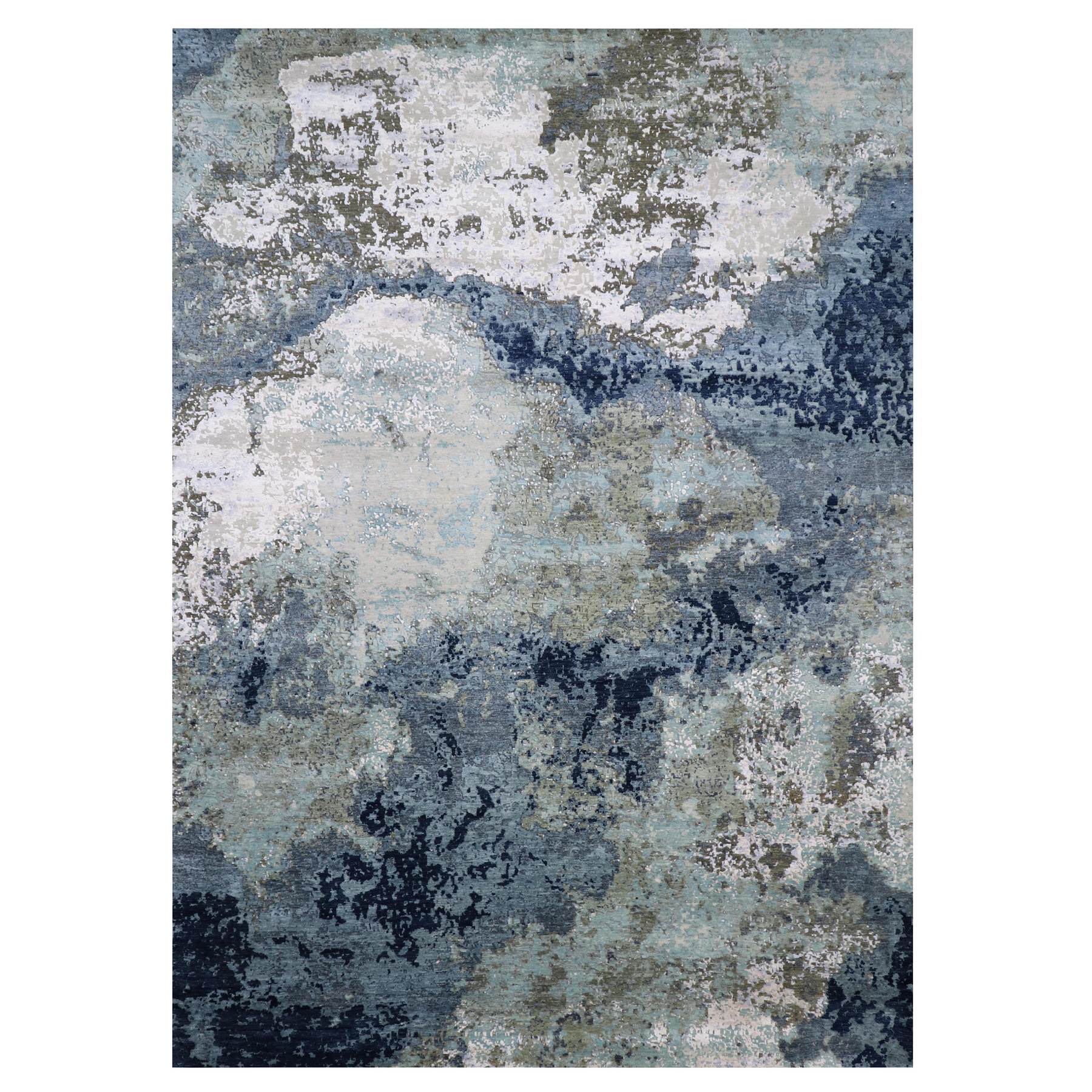  Wool Hand-Knotted Area Rug 10'1