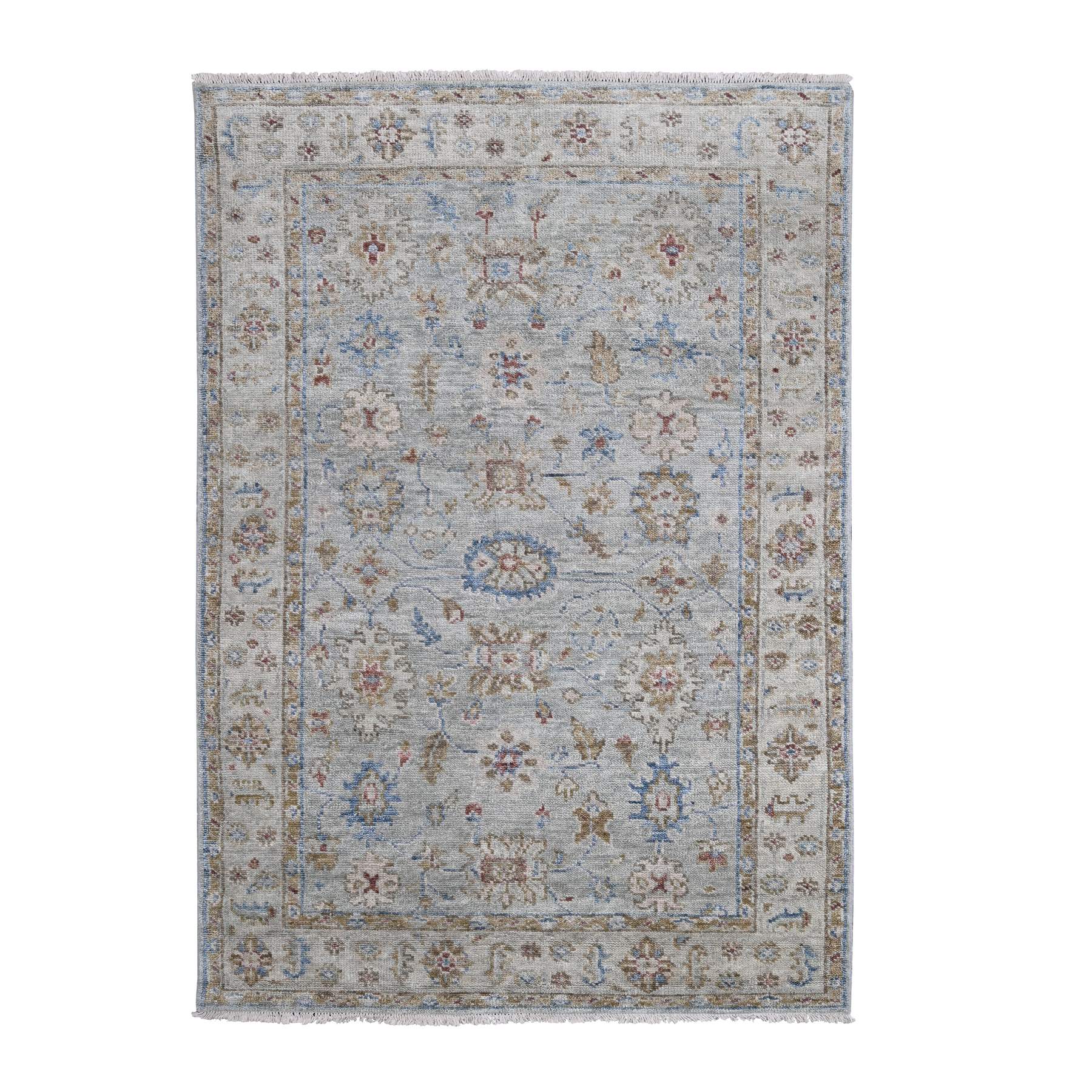 transitional Wool Hand-Knotted Area Rug 5'10