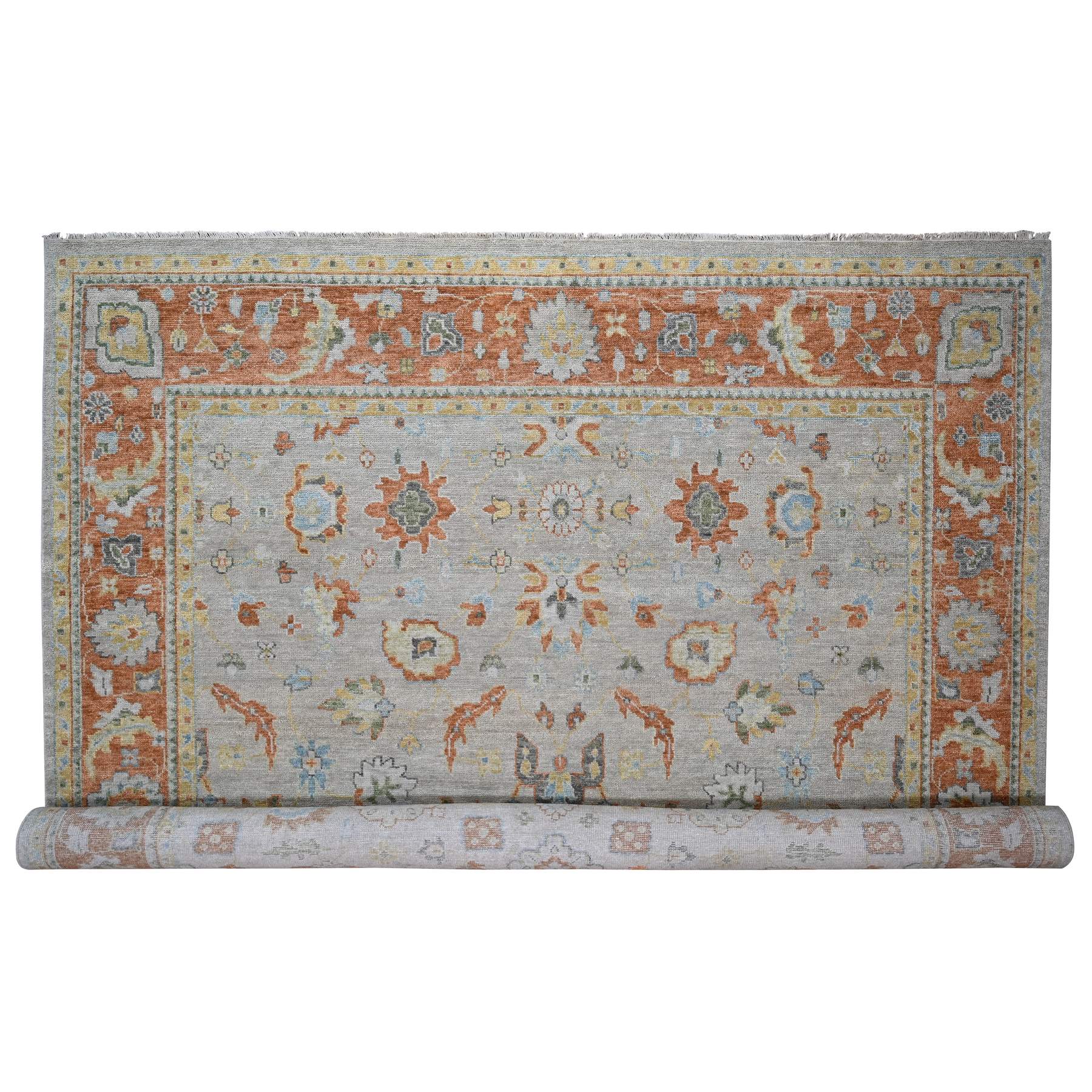 transitional Wool Hand-Knotted Area Rug 14'0