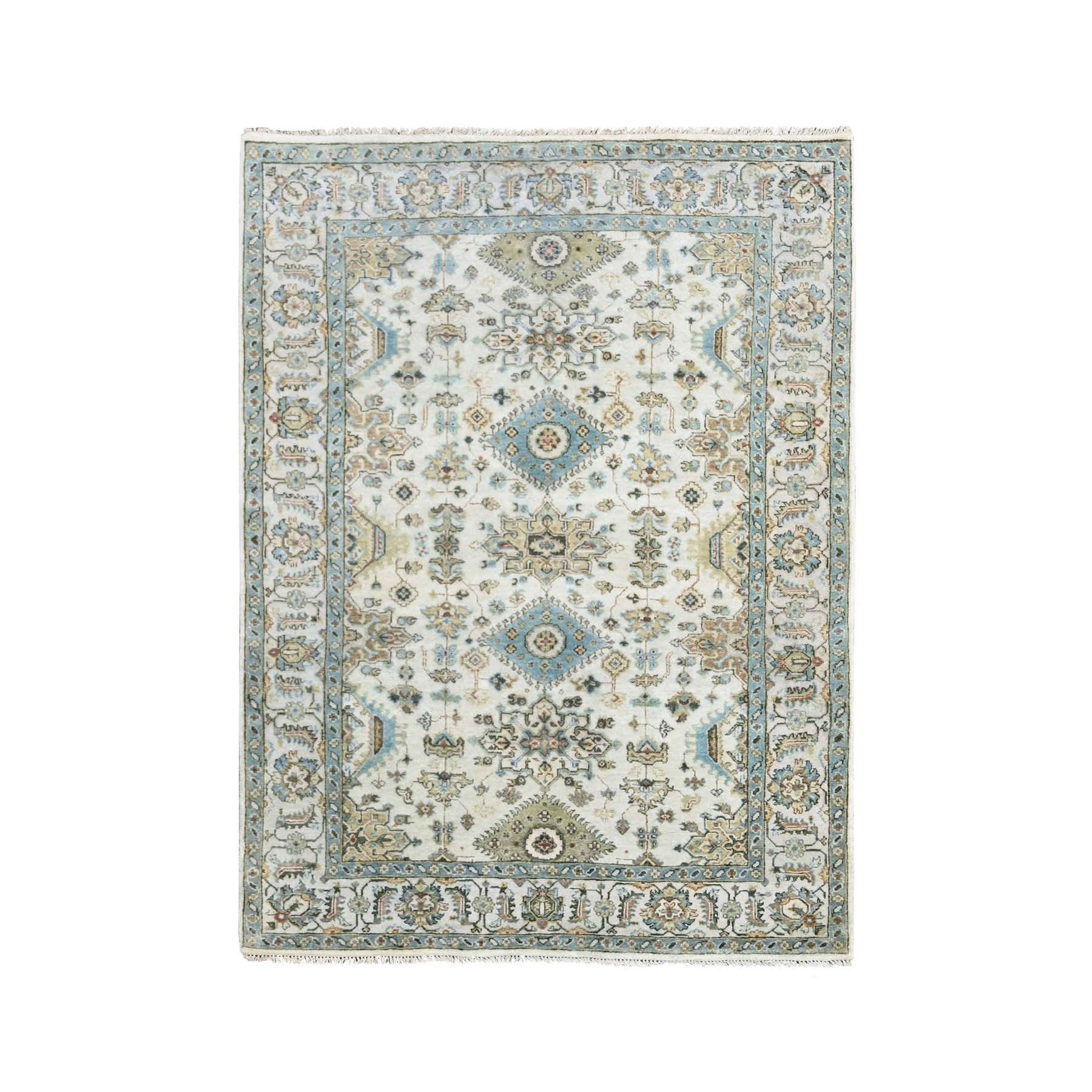  Wool Hand-Knotted Area Rug 5'3