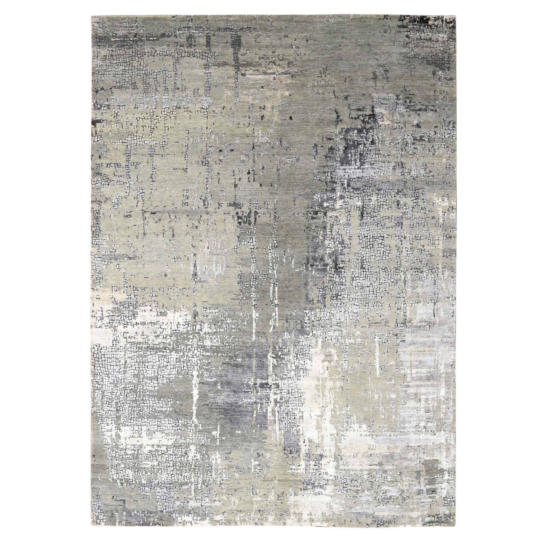  Silk Hand-Knotted Area Rug 9'2