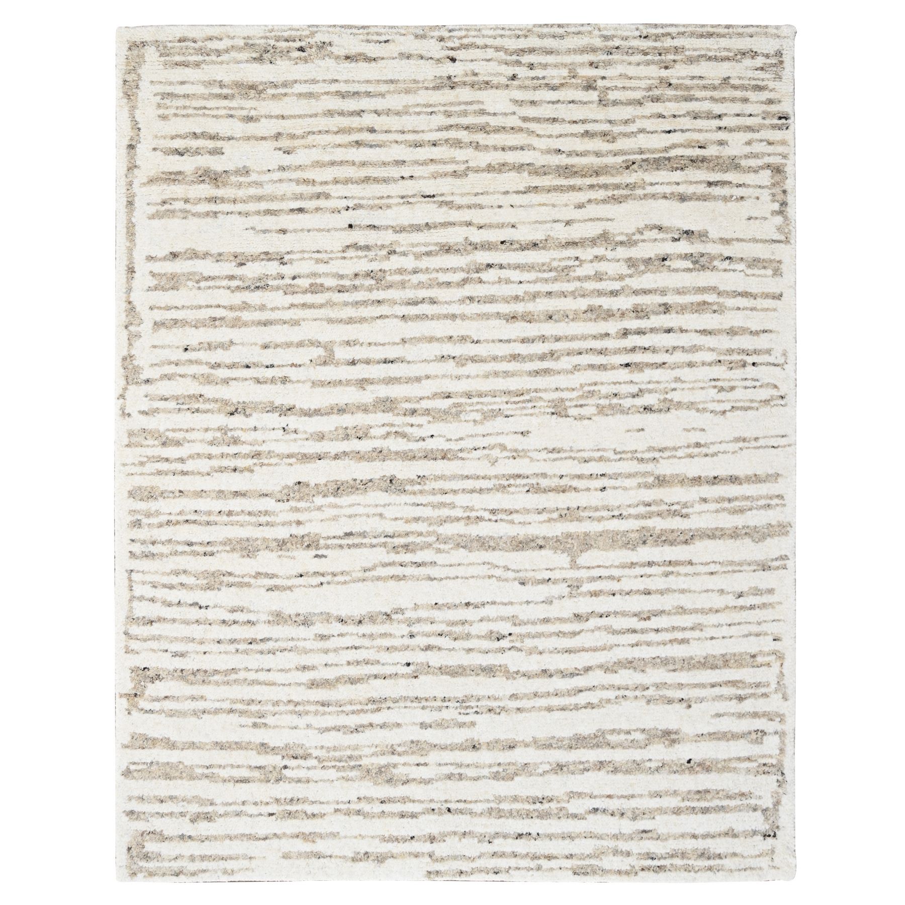  Wool Hand-Knotted Area Rug 8'2