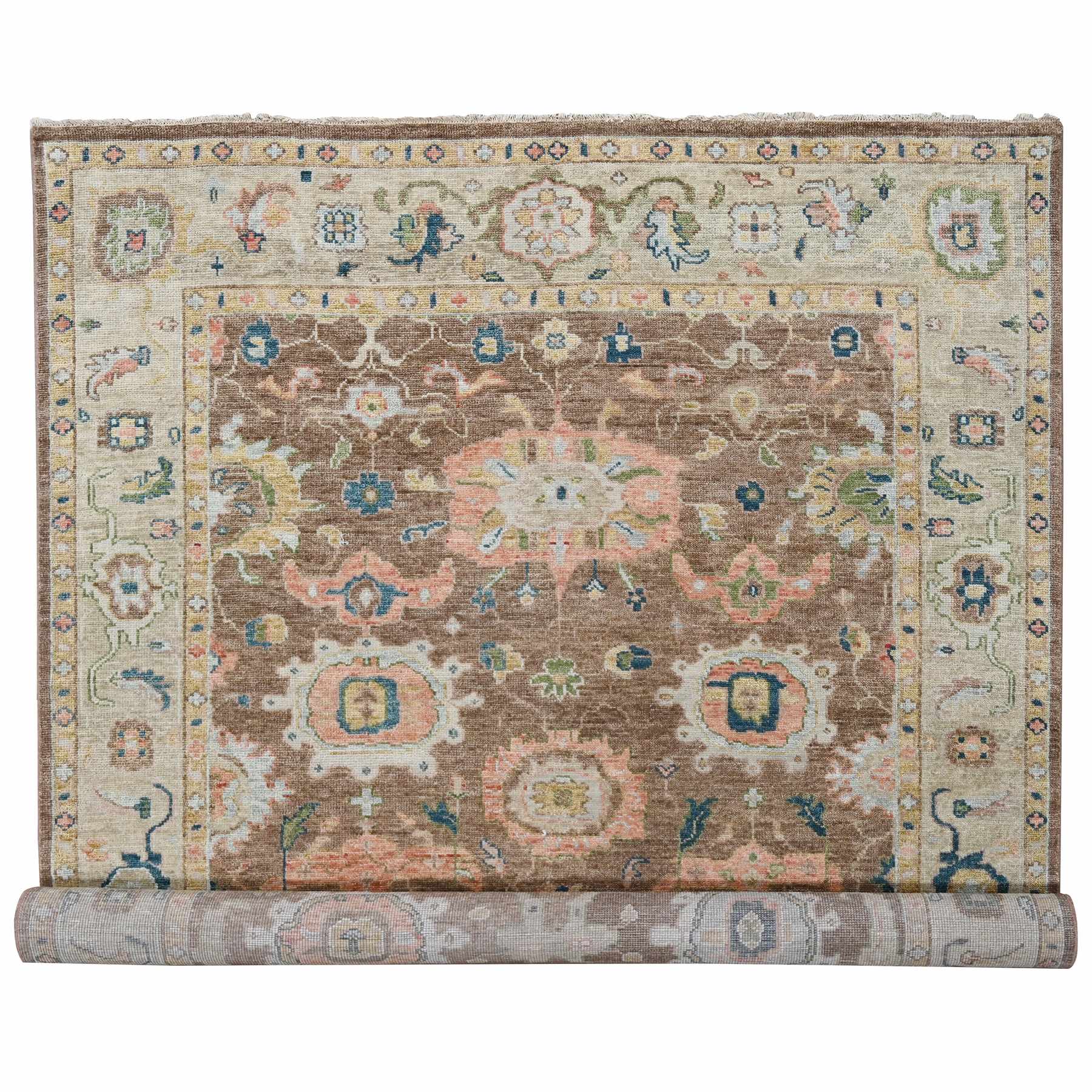 transitional Wool Hand-Knotted Area Rug 10'1