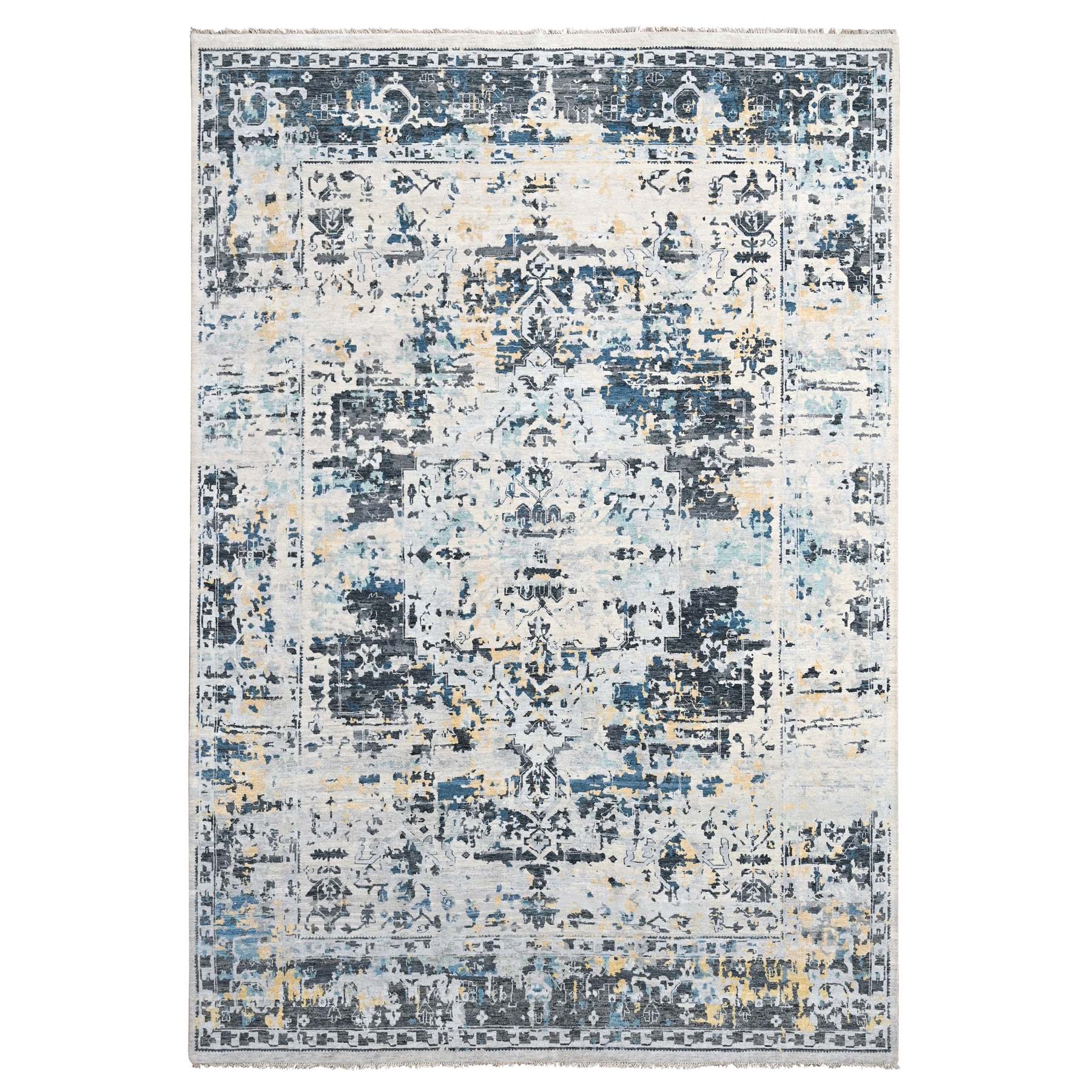  Wool Hand-Knotted Area Rug 8'10
