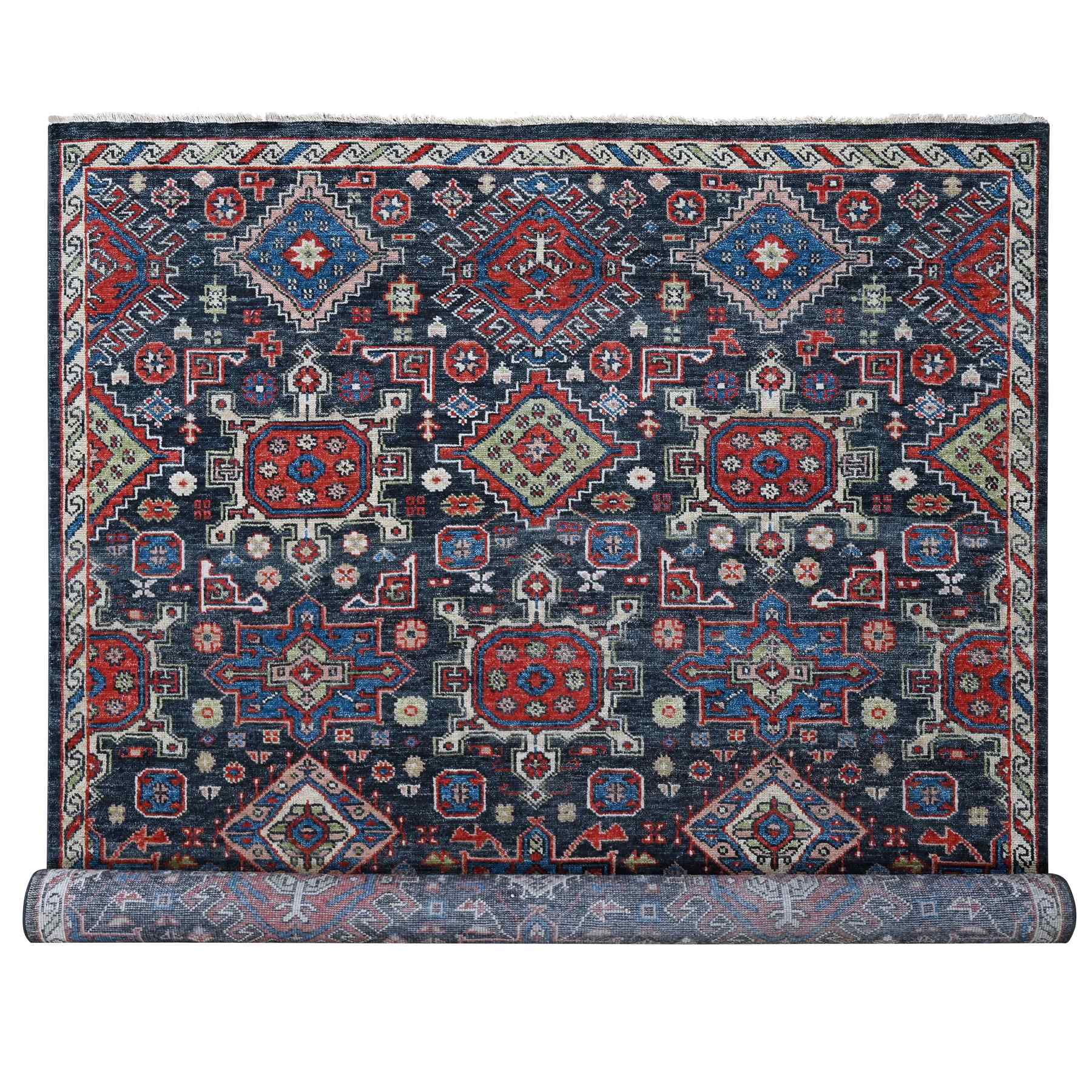  Wool Hand-Knotted Area Rug 10'2