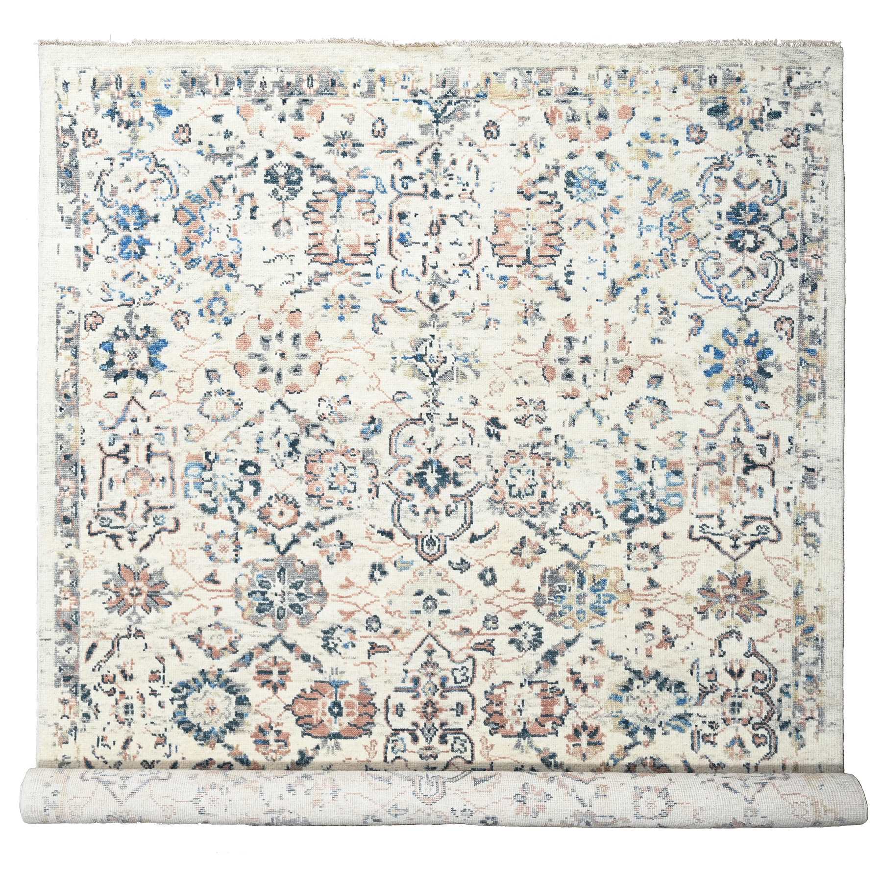 transitional Wool Hand-Knotted Area Rug 9'9