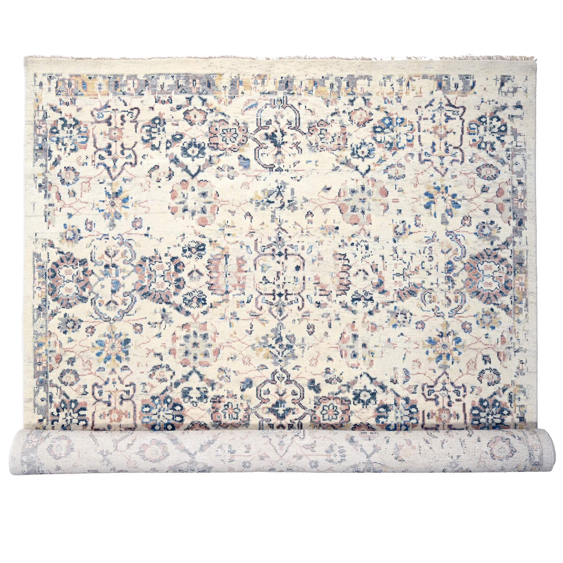 transitional Acrylic Hand-Knotted Area Rug 11'10
