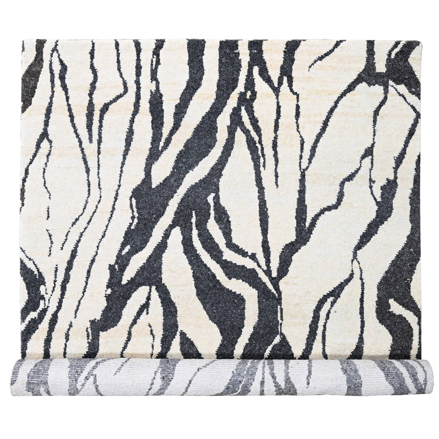  Wool Hand-Knotted Area Rug 10'2