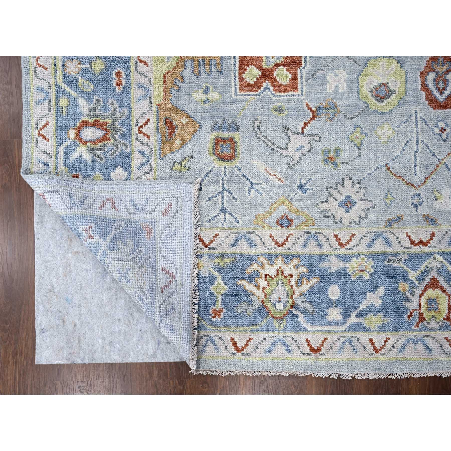 9'x11'9" Chrome, Extra Soft Wool, Hand Knotted, Oushak Design, Supple Collection, Soft and Vibrant Pile, Oriental Rug Sh84565