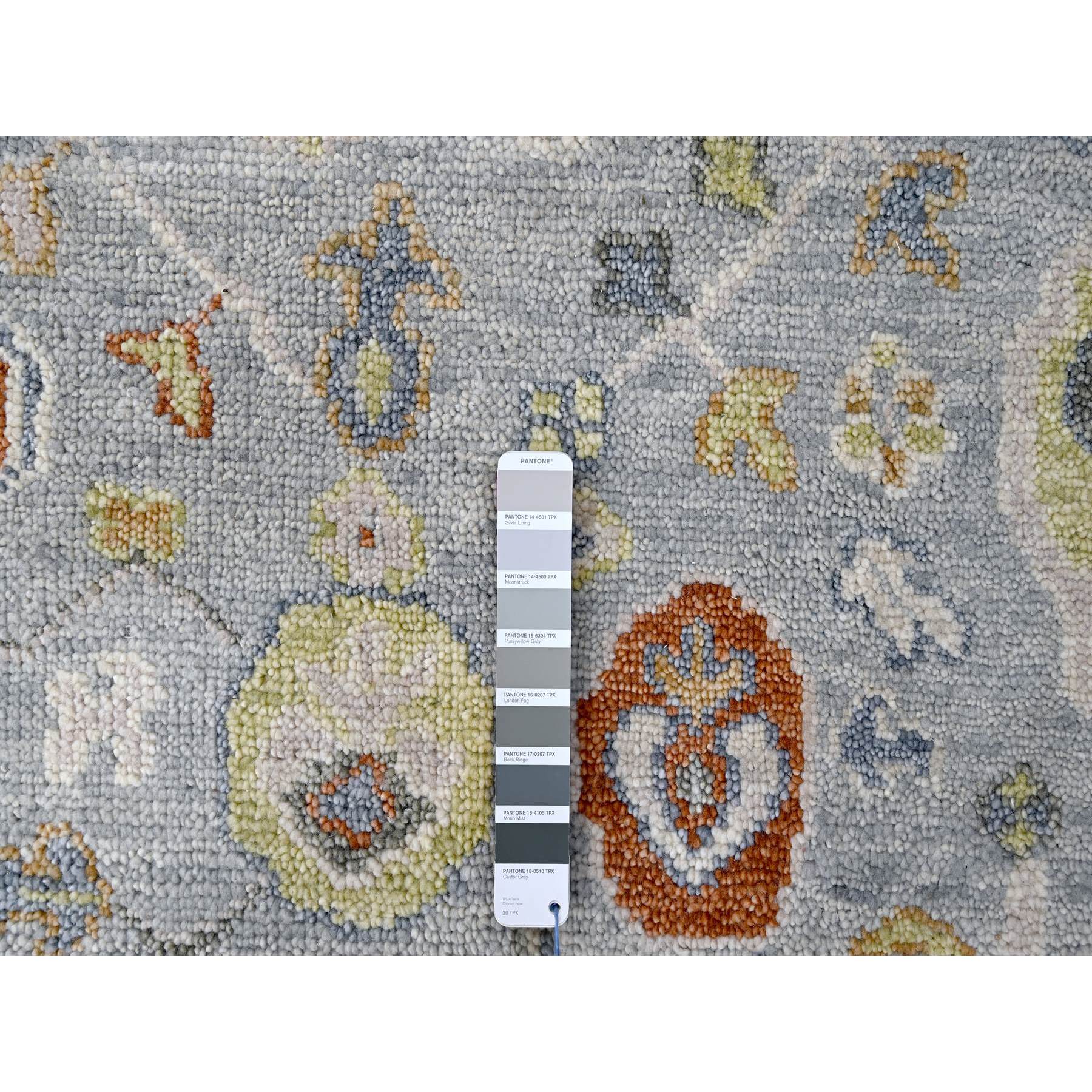 9'x11'9" Chrome, Extra Soft Wool, Hand Knotted, Oushak Design, Supple Collection, Soft and Vibrant Pile, Oriental Rug Sh84565