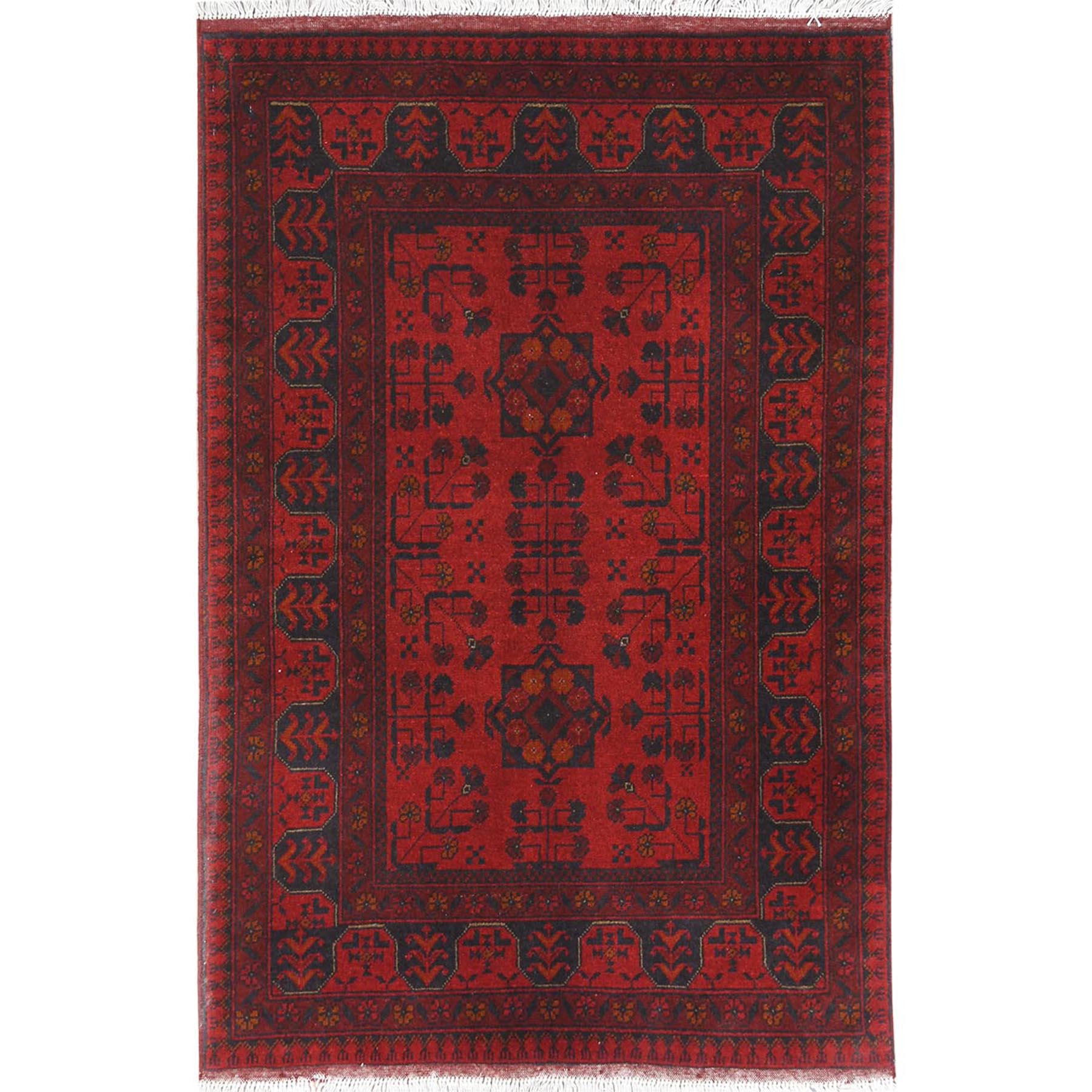 traditional Wool Hand-Knotted Area Rug 3'3