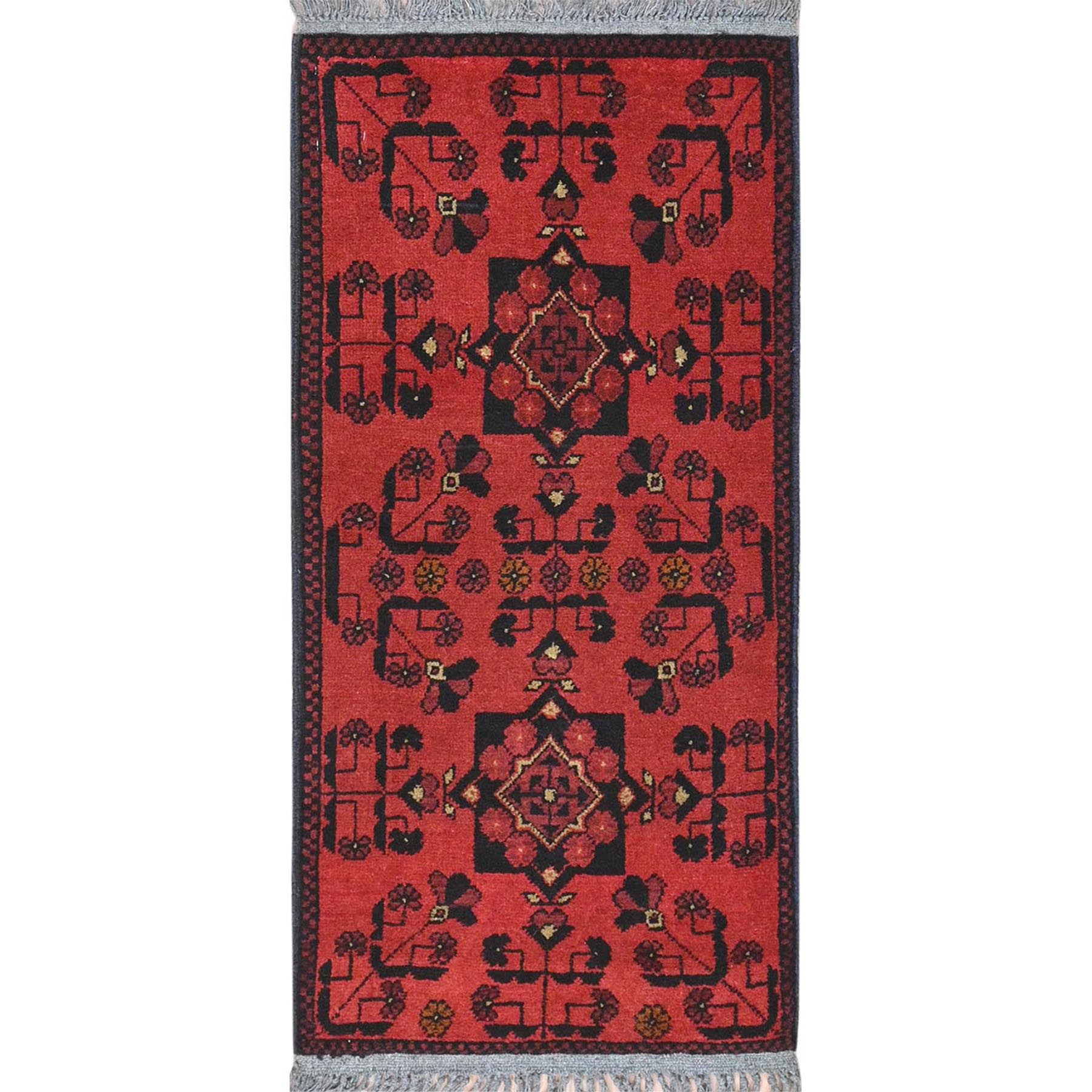 traditional Wool Hand-Knotted Area Rug 1'8