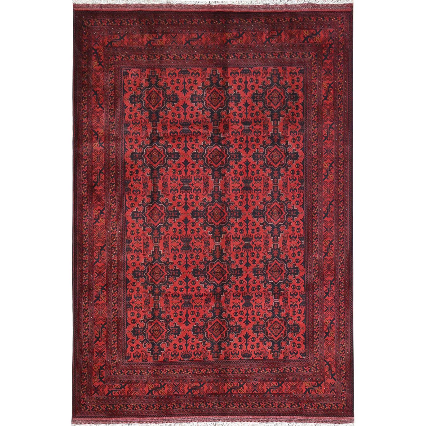traditional Wool Hand-Knotted Area Rug 6'6