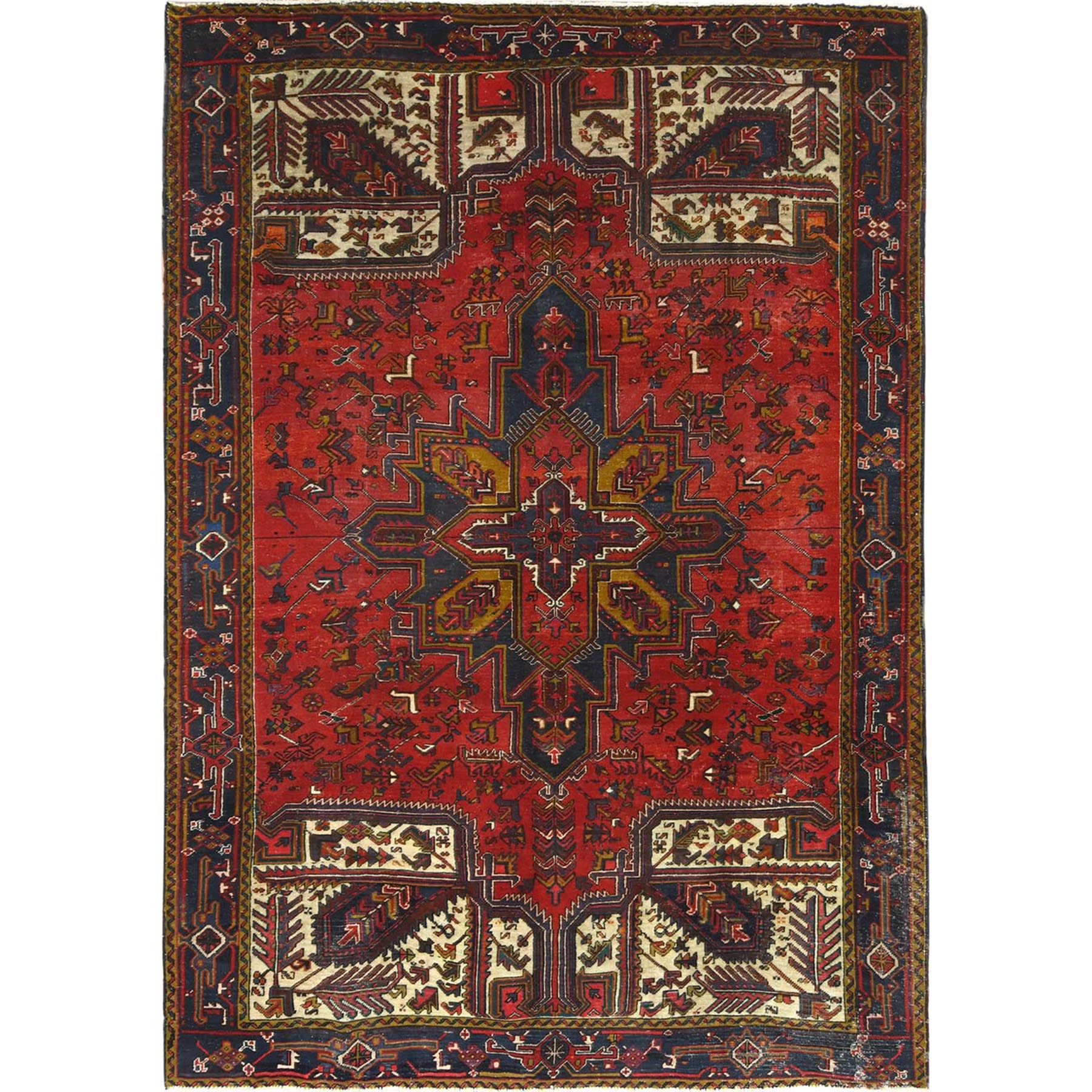  Wool Hand-Knotted Area Rug 7'7