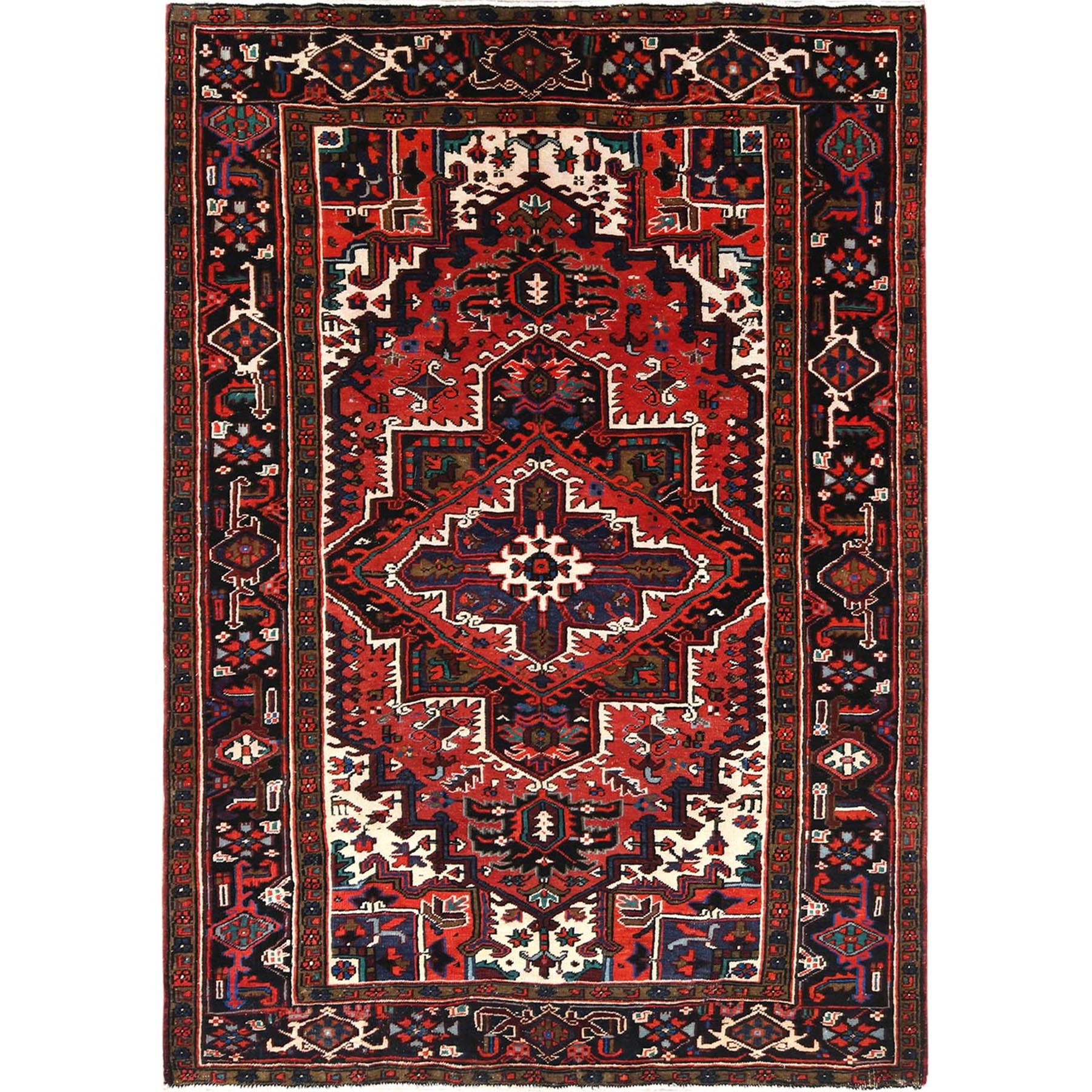 Wool Hand-Knotted Area Rug 6'8
