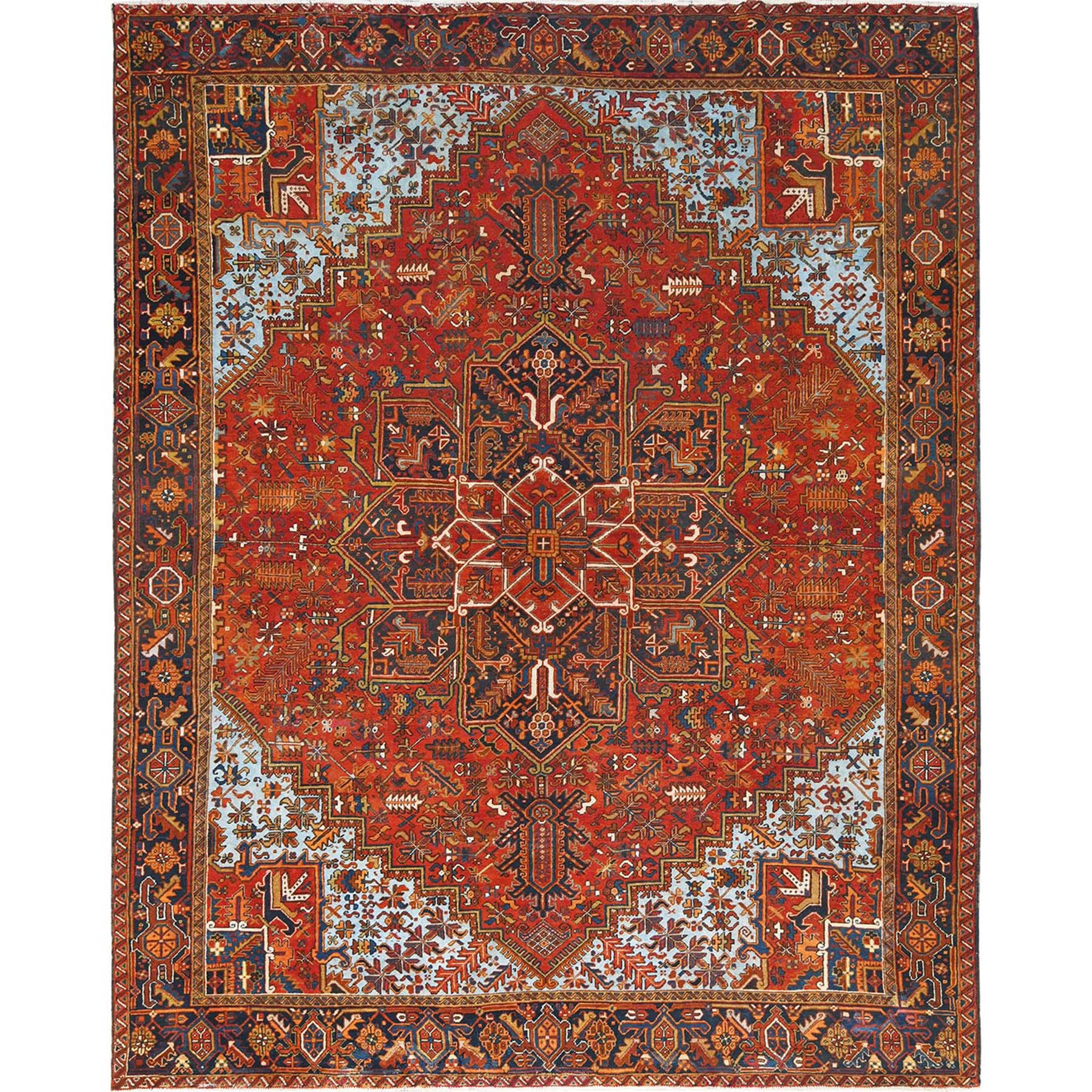  Wool Hand-Knotted Area Rug 9'6