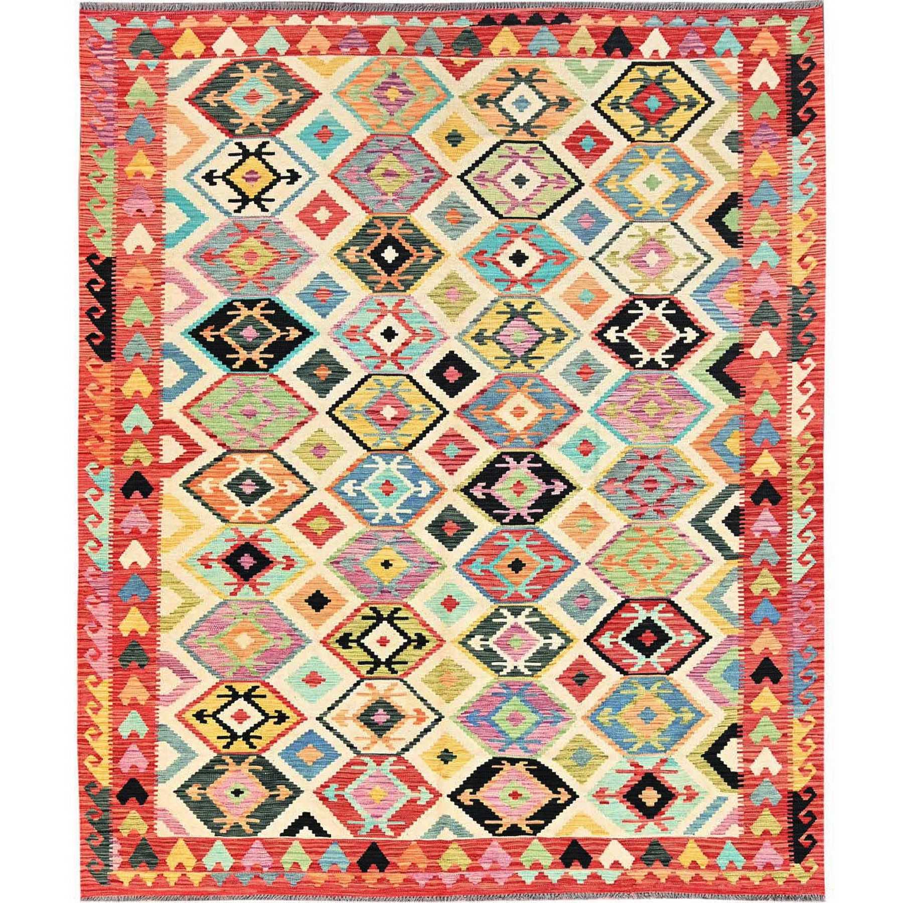 traditional Wool Hand-Woven Area Rug 8'3