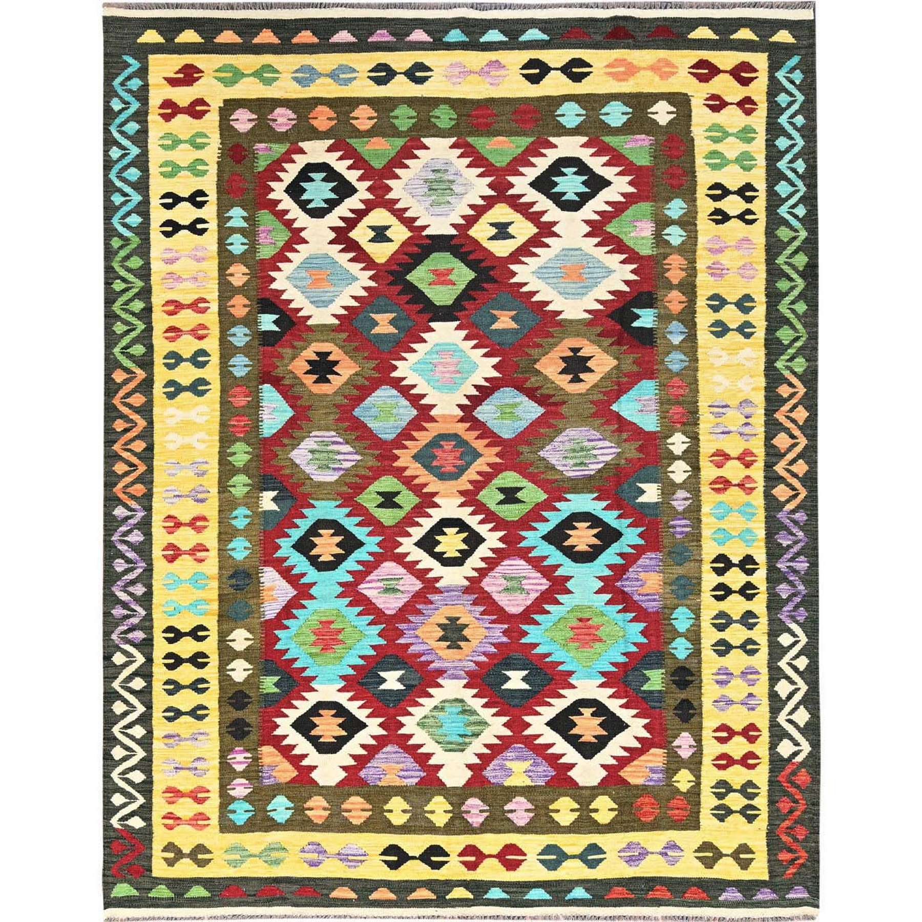 traditional Wool Hand-Woven Area Rug 8'0