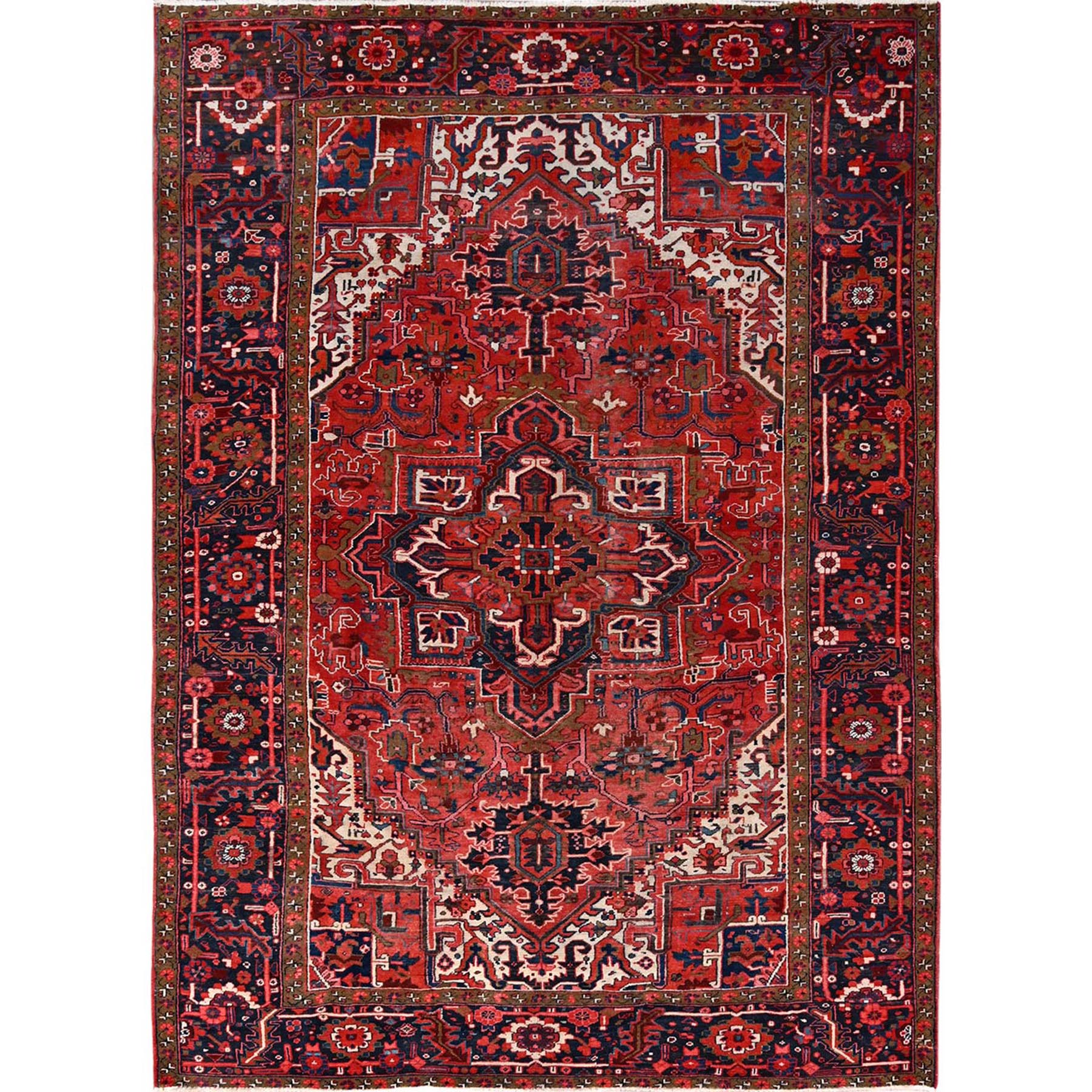  Wool Hand-Knotted Area Rug 7'11