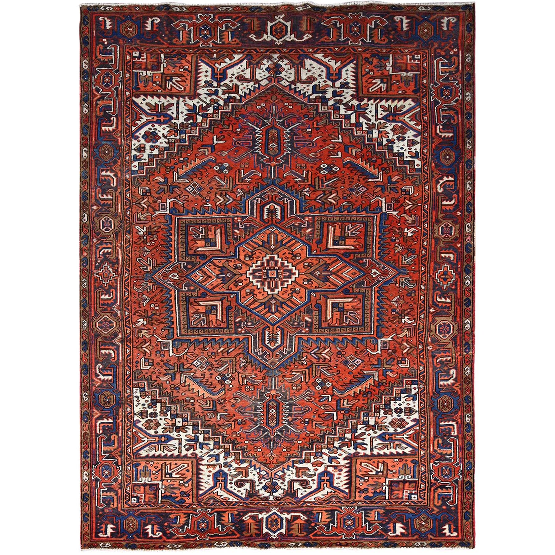  Wool Hand-Knotted Area Rug 7'7