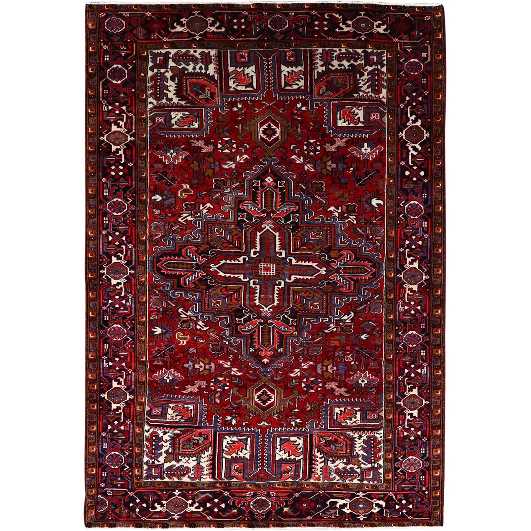  Wool Hand-Knotted Area Rug 7'1
