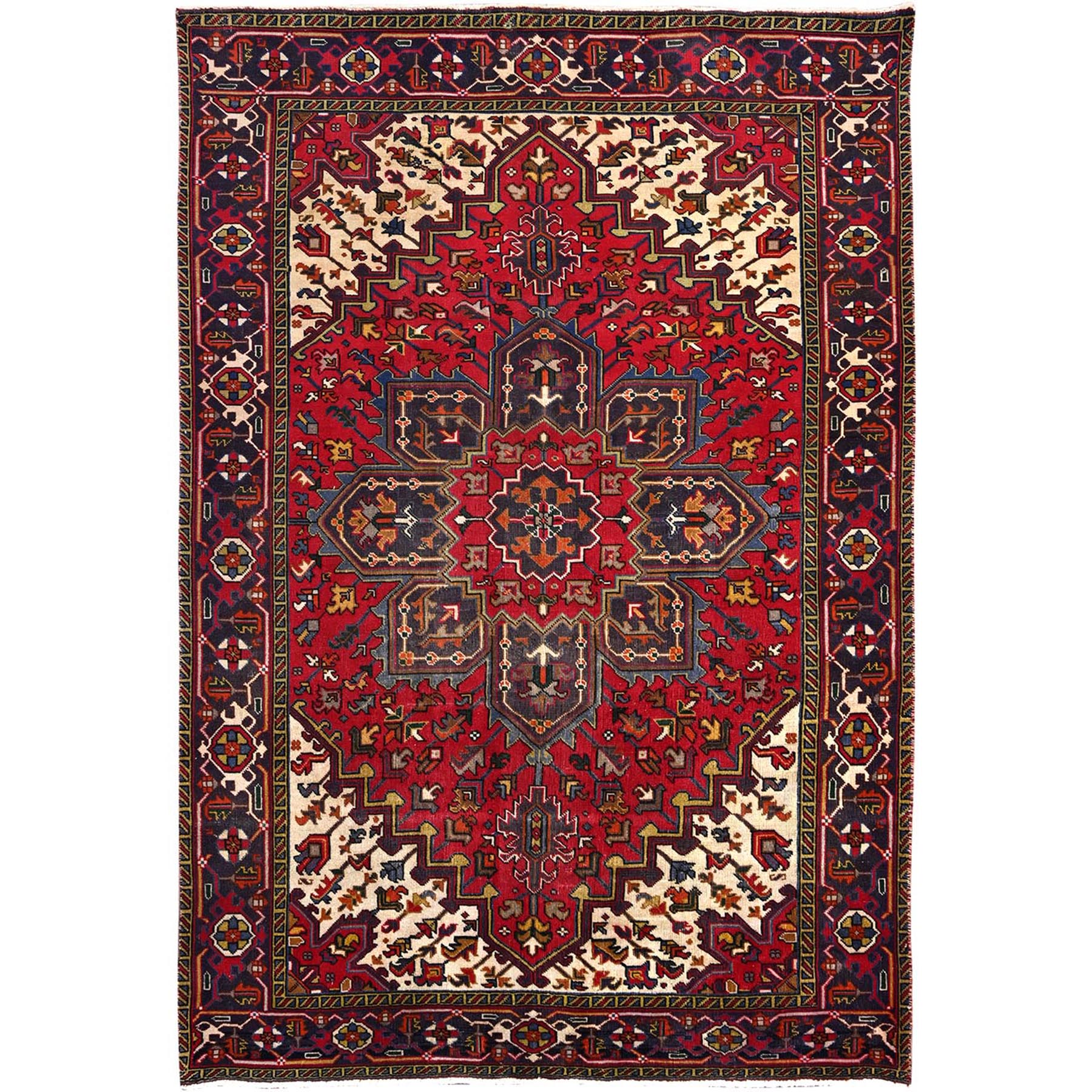  Wool Hand-Knotted Area Rug 6'4