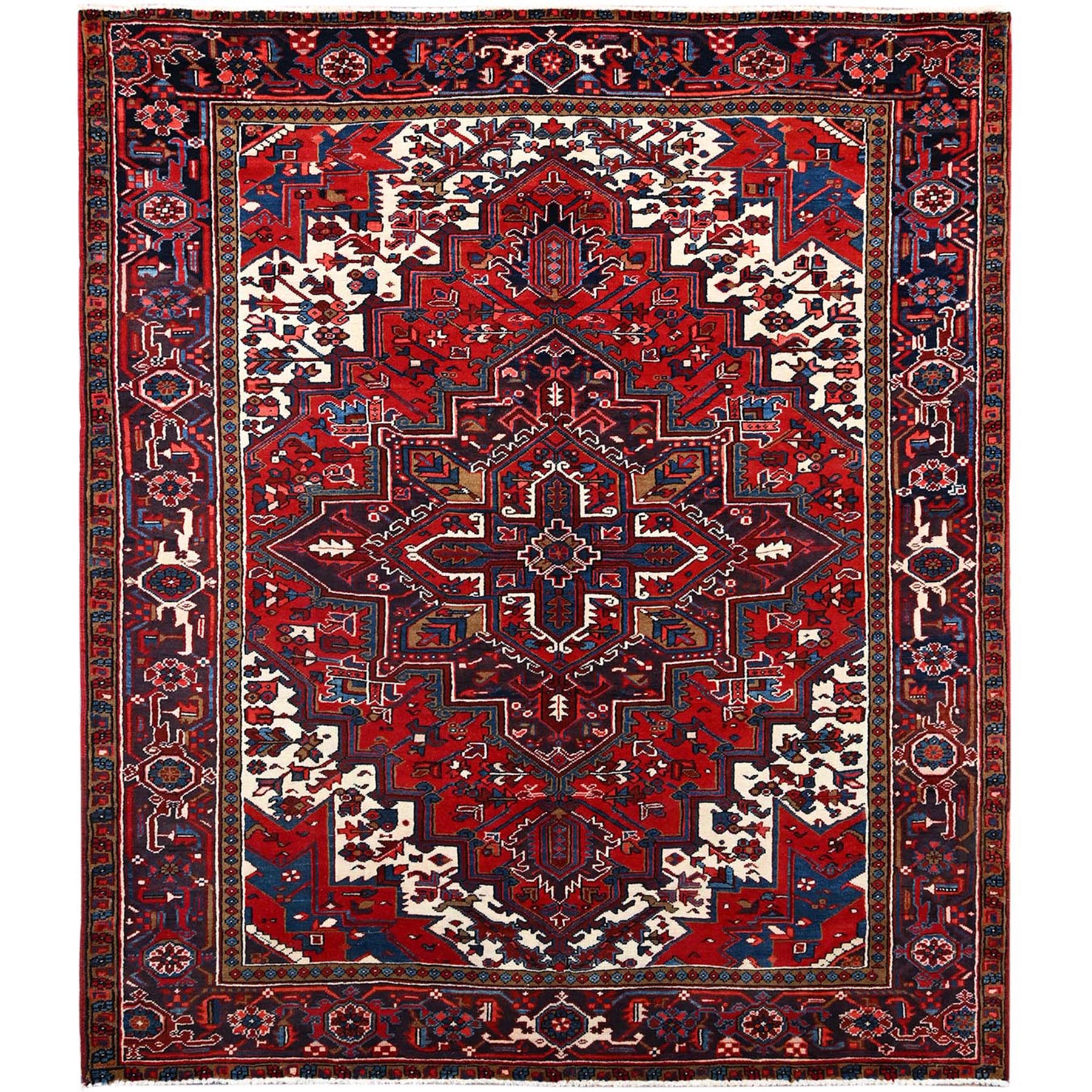  Wool Hand-Knotted Area Rug 6'11