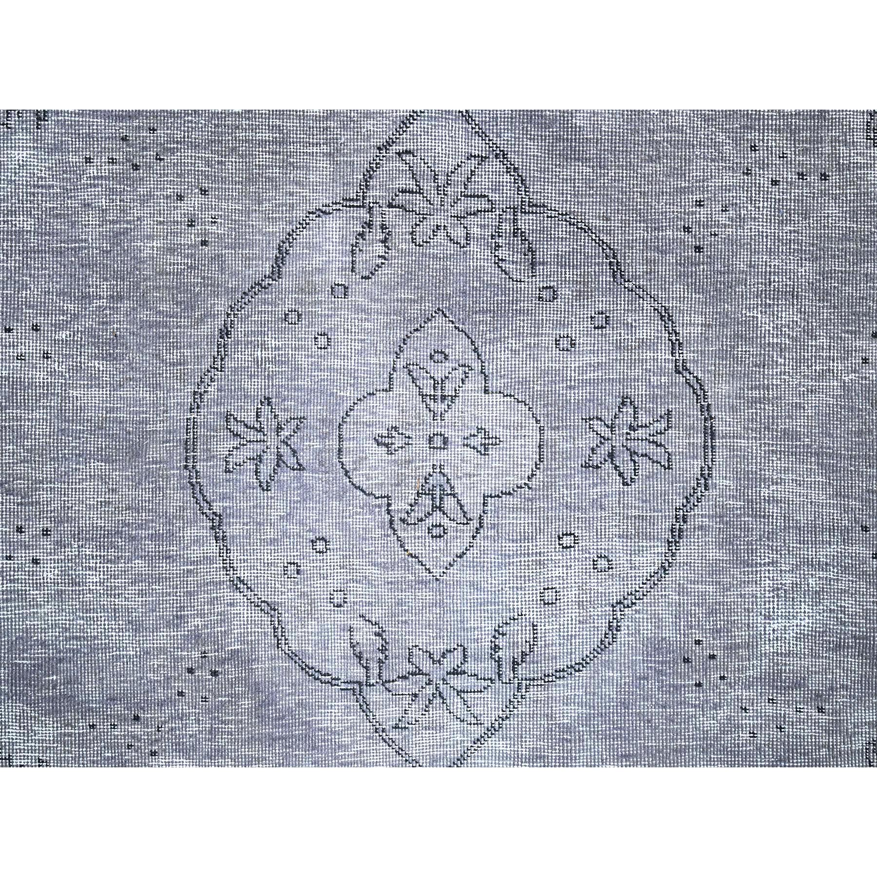 9'6"x12'4" Silver Sconce Gray, Hand Knotted Distressed Vintage Persian Tabriz, Silver Wash Great Condition, Sheared Low, Sides and Ends Secured, Professionally Cleaned, All Wool Evenly Worn, Oriental Rug Sh86193