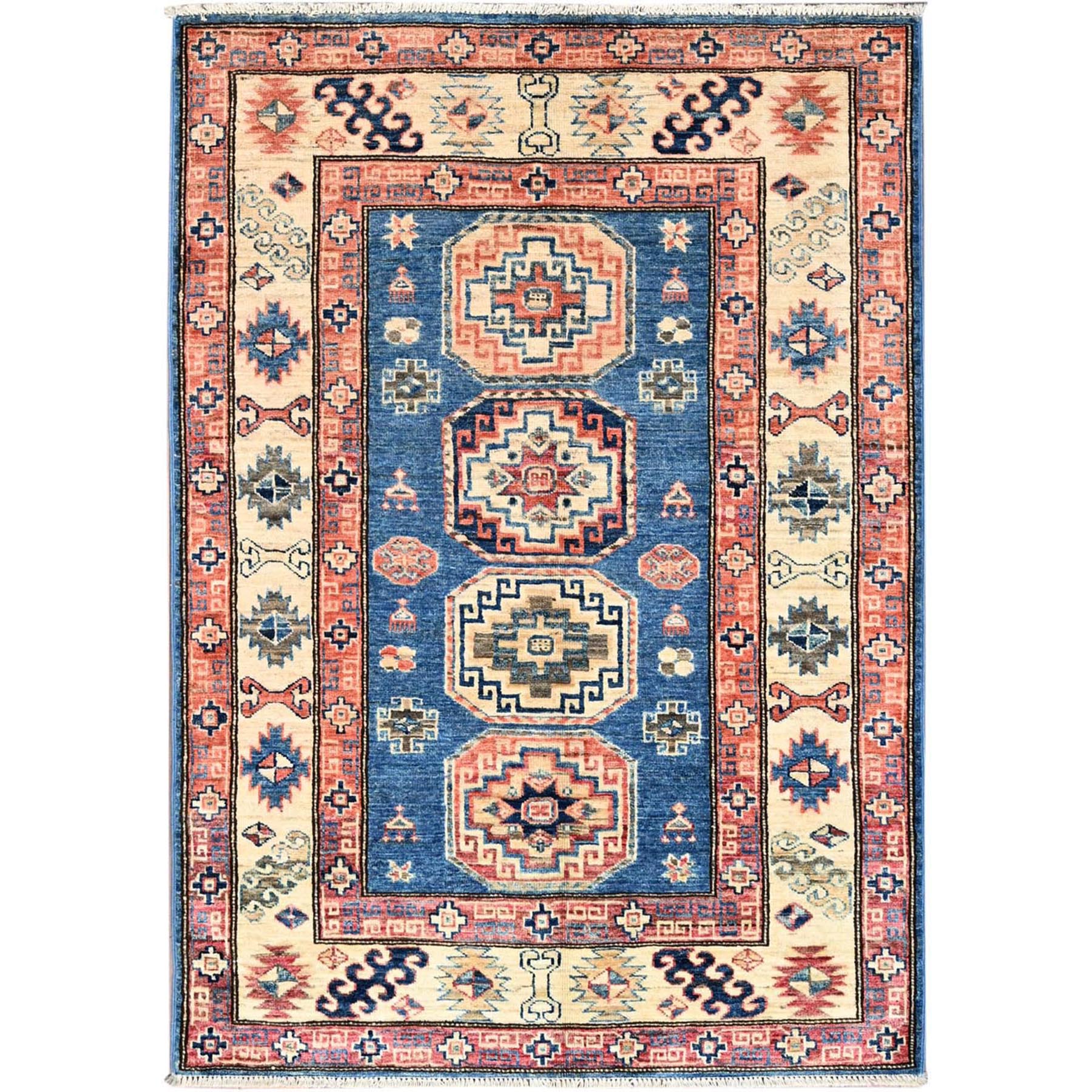  Wool Hand-Knotted Area Rug 3'5