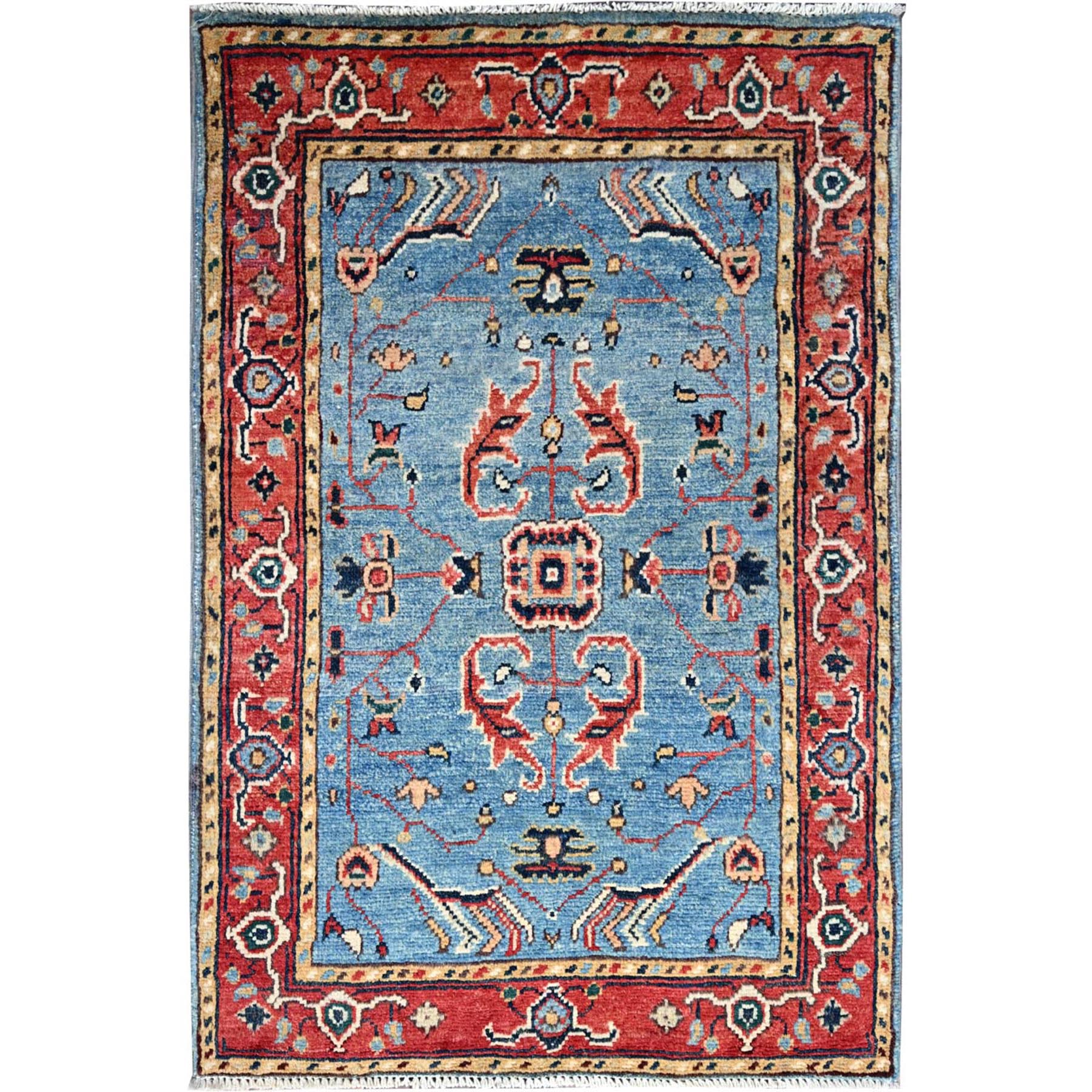  Wool Hand-Knotted Area Rug 1'11