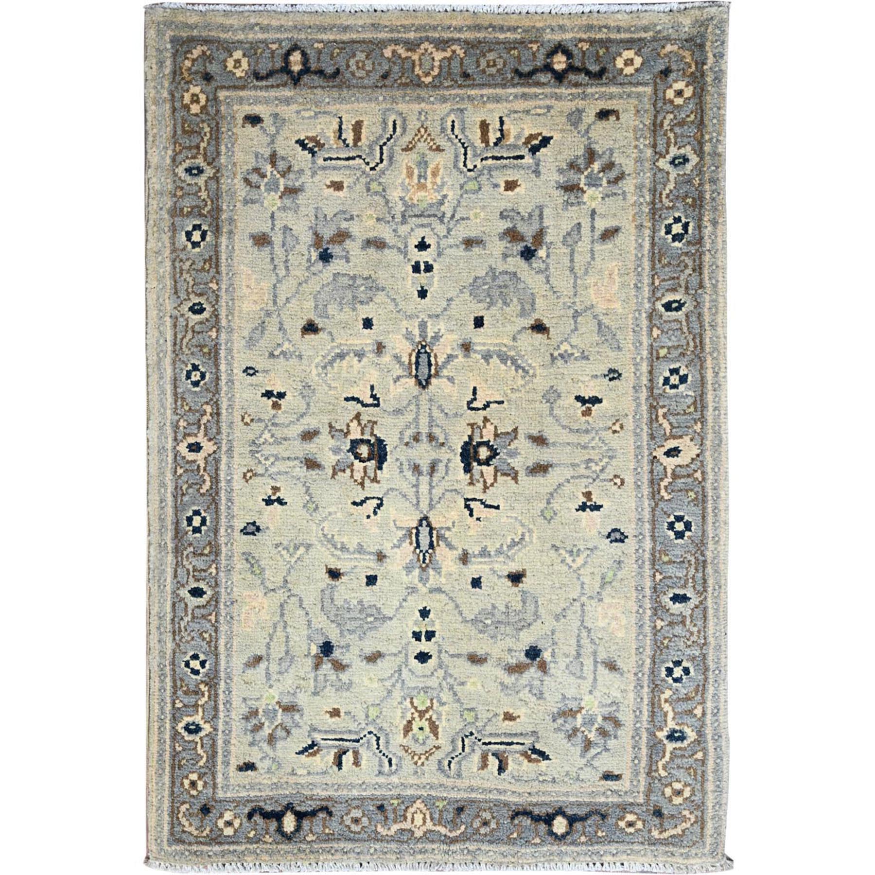  Wool Hand-Knotted Area Rug 2'1