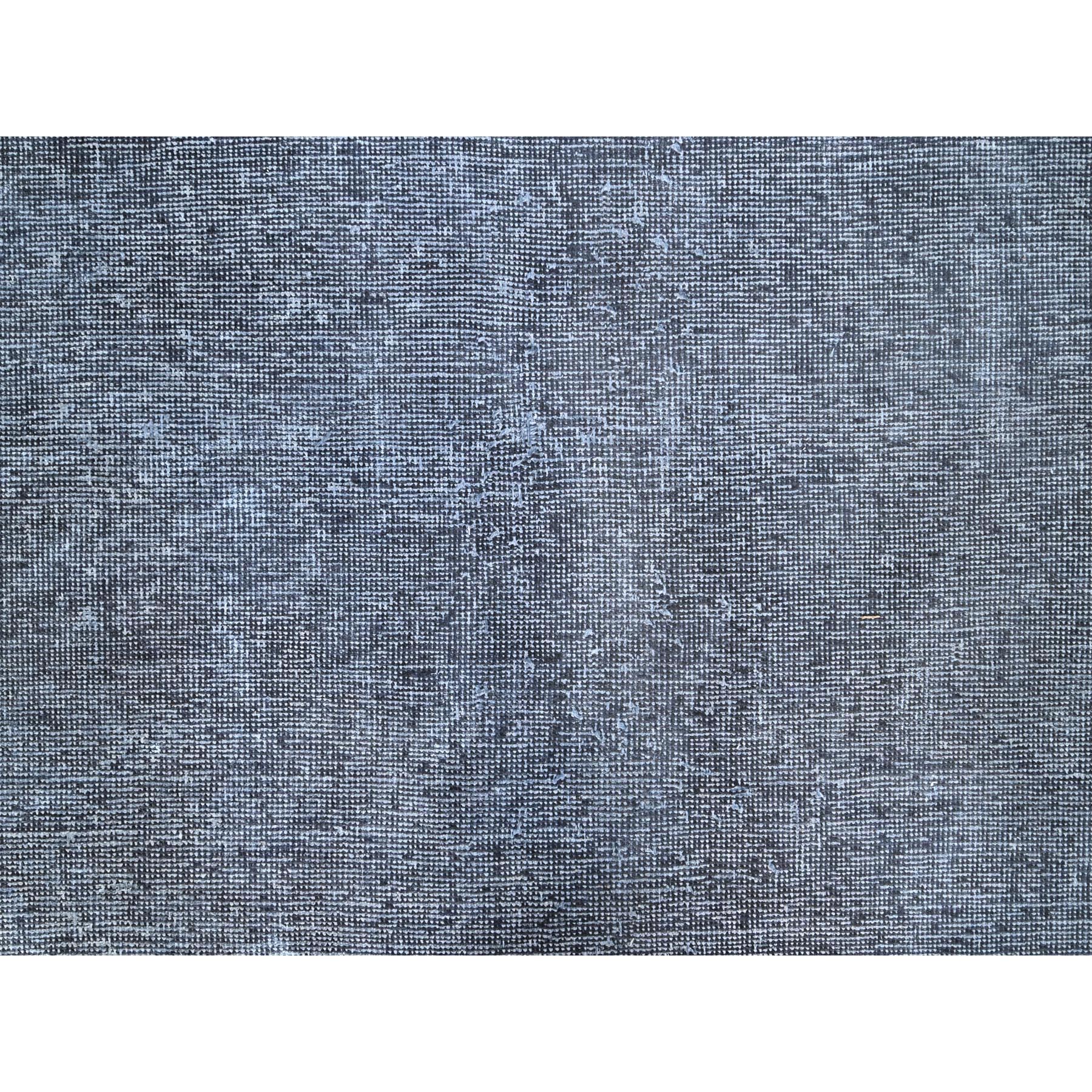 9'9"x12'7" Frost Gray, Distressed Look, Vintage Persian Tabriz, Sheared Low, Hand Knotted Sides and Ends Professionally Secured and Cleaned, Organic Wool, Evenly Worn, Oriental Rug Sh86935