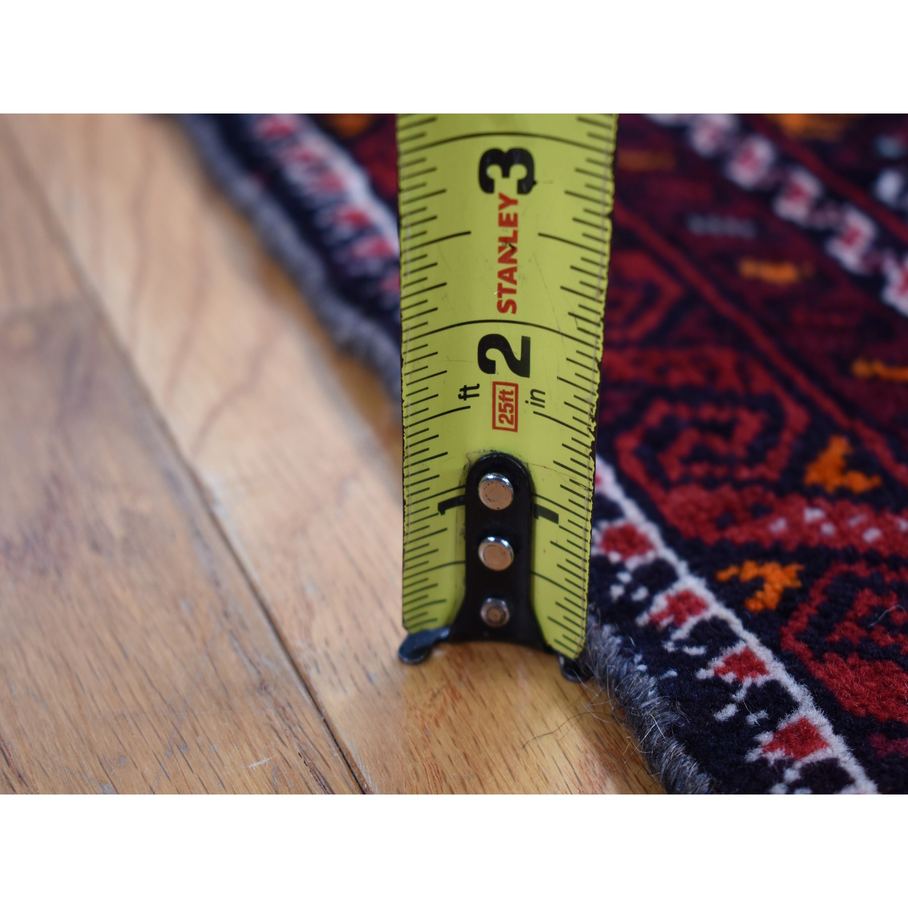 3'4"x5'10" Maroon Red, Vintage Tourkaman Bokara Gul Motif, Pure Wool, Hand Knotted, Wide Runner Oriental Rug Sh87377