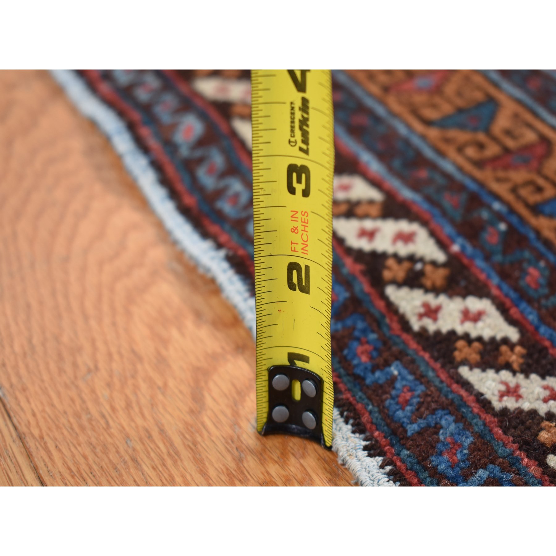 4'4"x6'10" Yankees Blue, Antique Persian Afshar with All Over Small Repetitive Boteh Design, Mint Condition, Soft and Clean, Hand Knotted, Pure Wool, Oriental Rug Sh87404