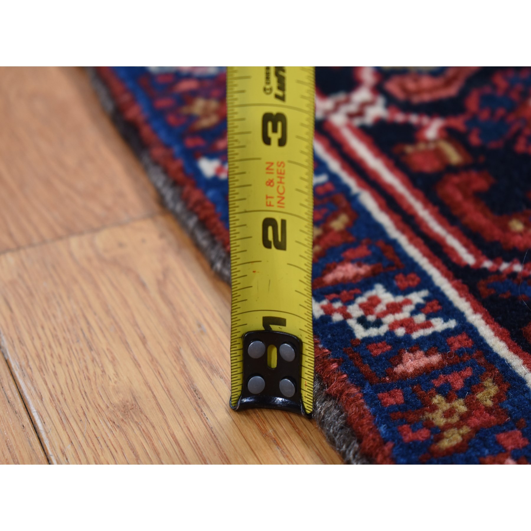 4'7"x6'8" Barn Red, Semi Antique Persian Heriz, Mint Condition, Hand Knotted, Pure Wool, Soft and Clean, Rare Smaller Size, Oriental Rug Sh87405