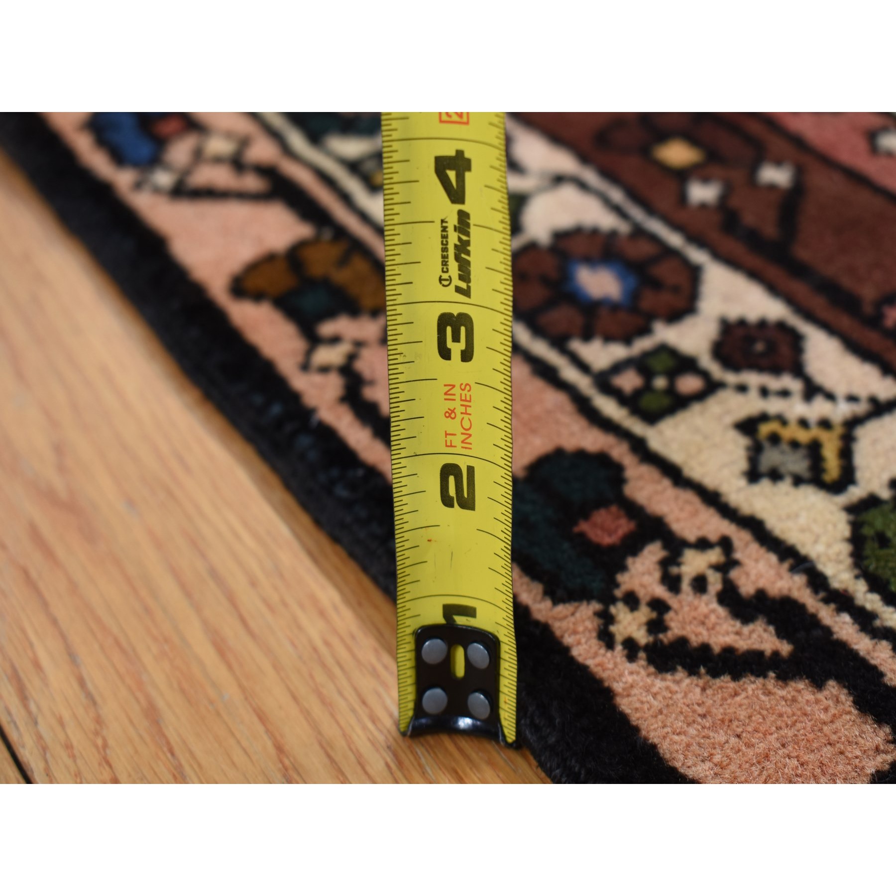 3'9"x9'9" Redwood Red, Vintage Persian Malayer, Pure Wool, Hand Knotted, Wide Runner Oriental Rug Sh87469