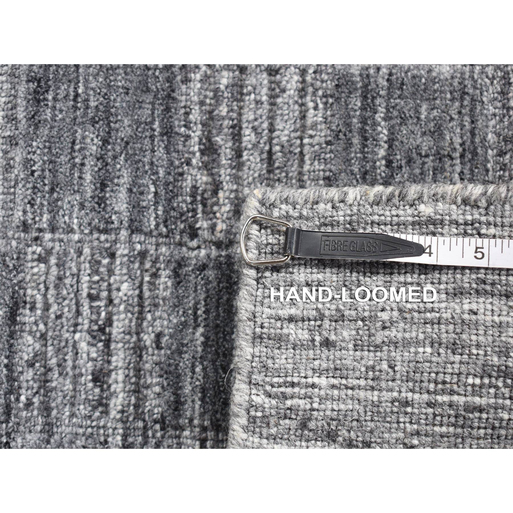 2'x2' Cloud Gray, Modern Checkers Design, Hand Loomed, 100% Wool, Sample Fragment, Square Oriental Rug Sh87481