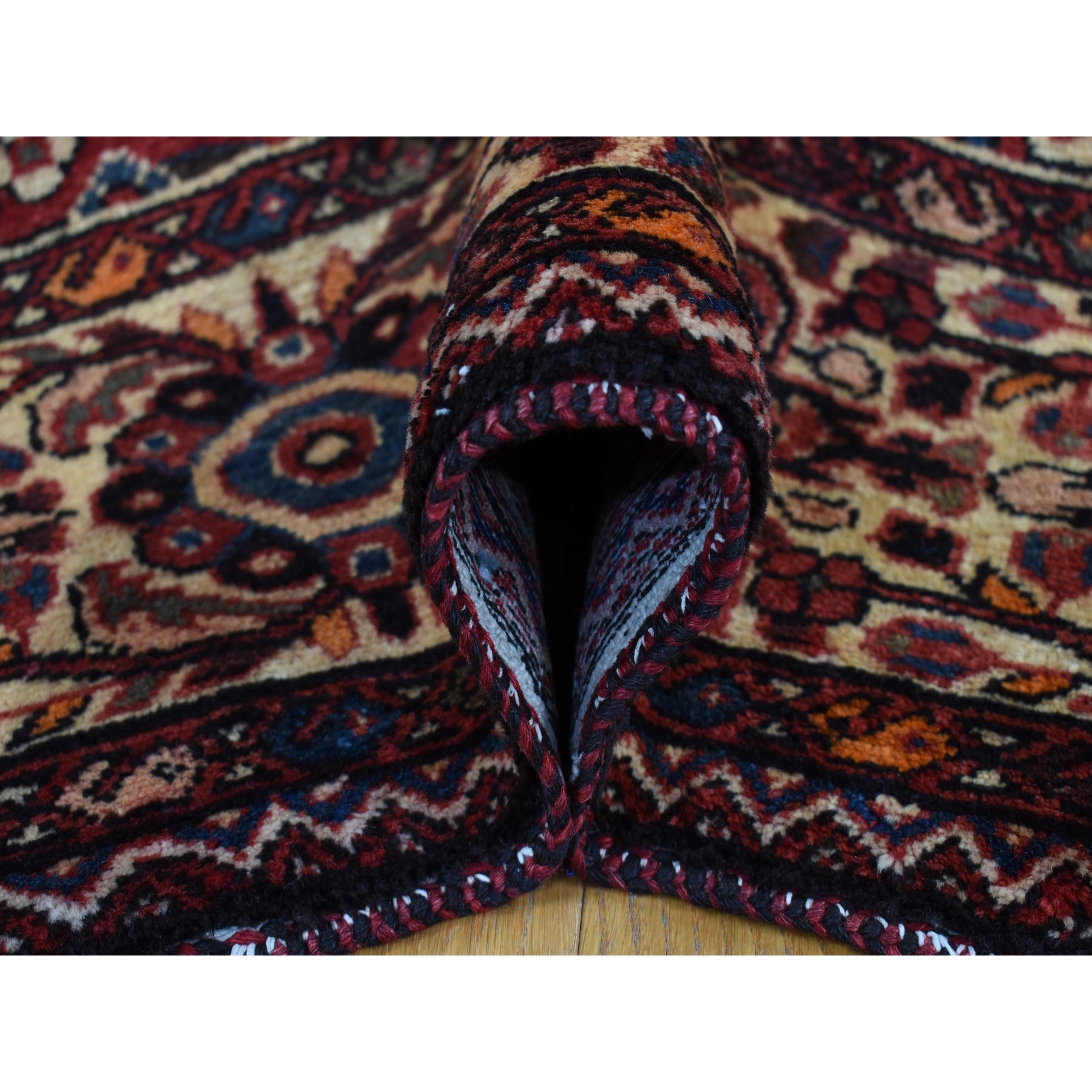 5'3"x11' Fire Brick Red, New Persian Bakhtiari, Pure Wool, Hand Knotted, Gallery Size Runner Oriental Rug Sh87559
