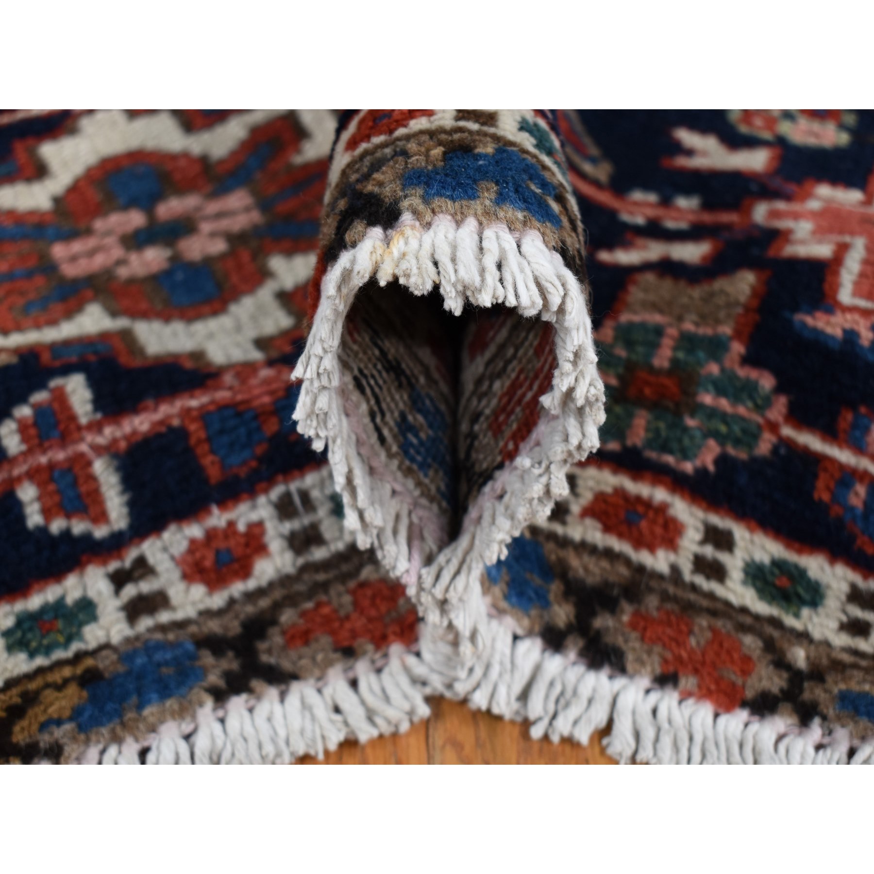 12'3"x16'1" Barn Red, Antique Persian Karajeh Heriz in Excellent Condition, 100% Wool, Hand Knotted, Even Short Pile, Clean and Soft Pile, Sides and Ends Professionally Secured, Oversized Oriental Rug Sh87561