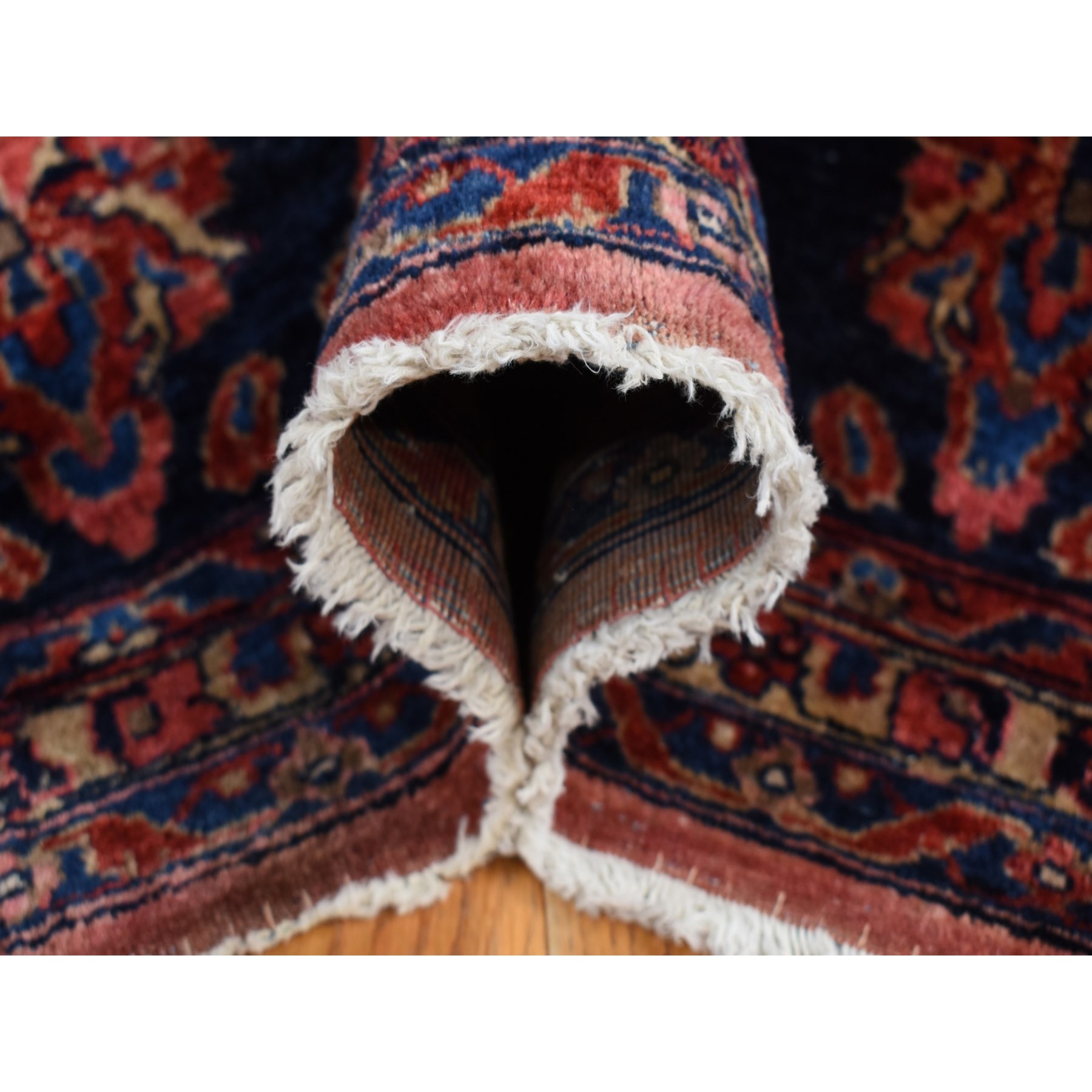 10'8"x17'2" Ruby Red, Antique Persian Sarouk, Extra Long, Excellent Condition, Clean and Soft, Even Wear, 100% Wool, Hand Knotted, Oversized, Oriental Rug Sh87641