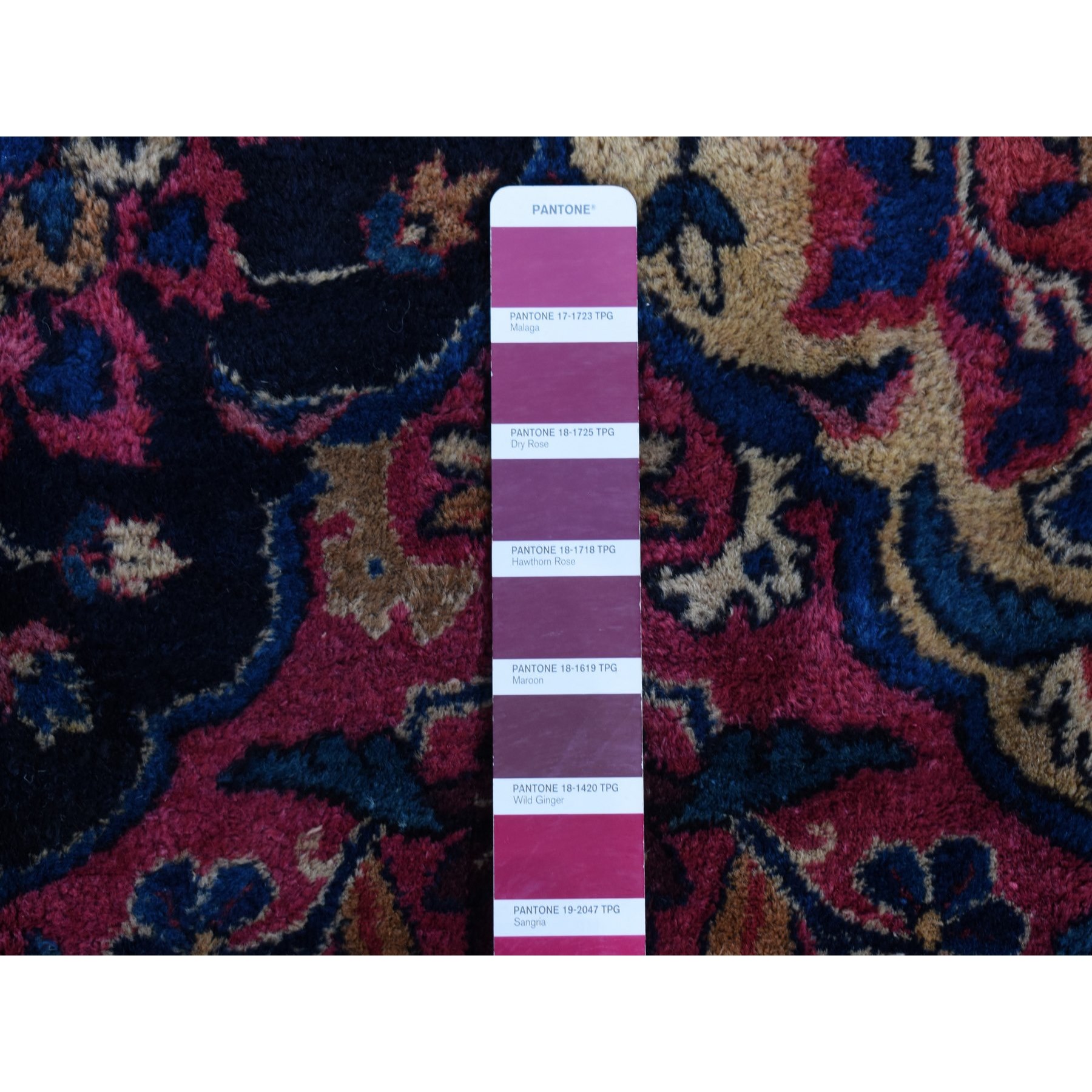 8'10"x14'1" Magenta Color, Antique Persian Taftanjian Sarouk, 300 KPSI, Clean and Soft, Full Pile, Hand Knotted, Pure Wool, Oriental Rug Sh87642