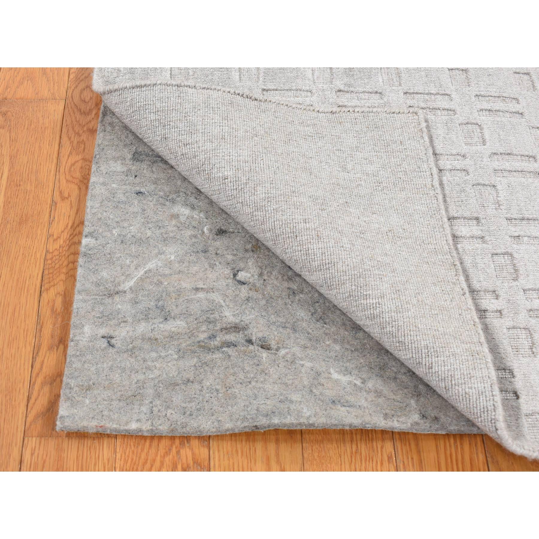 2'x3' Spanish Gray, Hand Loomed, Tone on Tone Design, Pure Wool, Sample Oriental Rug Sh87823