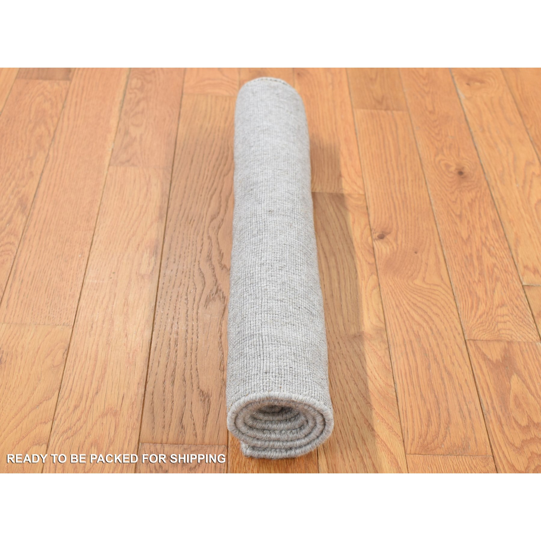 2'x3' Spanish Gray, Hand Loomed, Tone on Tone Design, Pure Wool, Sample Oriental Rug Sh87823