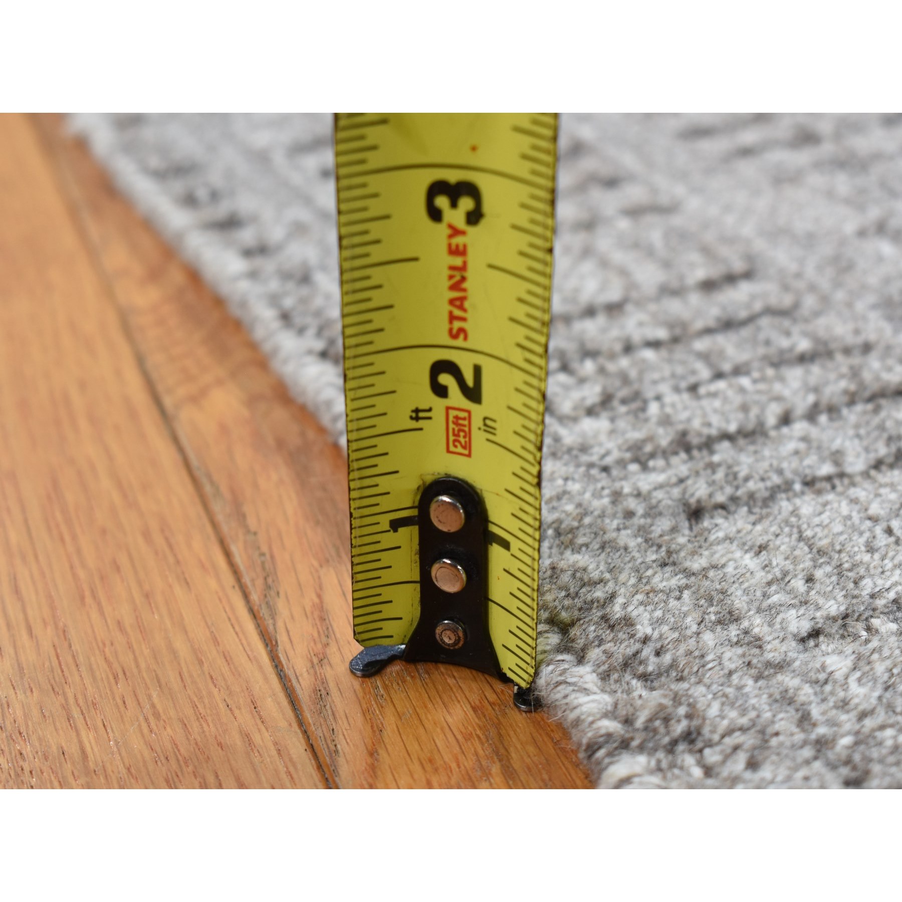 2'x3' Spanish Gray, 100% Wool, Tone on Tone Design, Hand Loomed, Sample Oriental Rug Sh87825