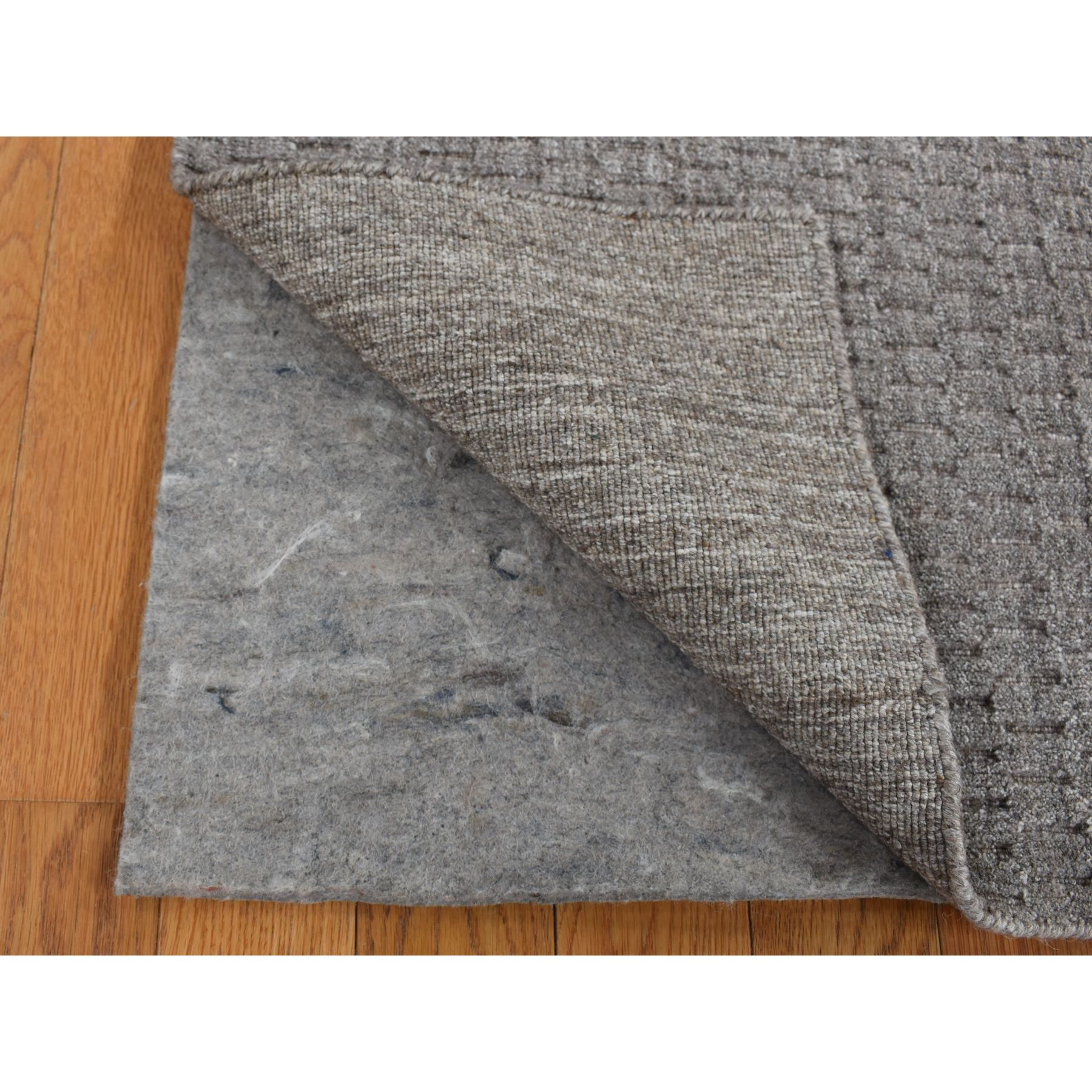 2'x3' Scorpion Gray, Hand Loomed, Tone on Tone Design, 100% Wool, Sample Oriental Rug Sh87830
